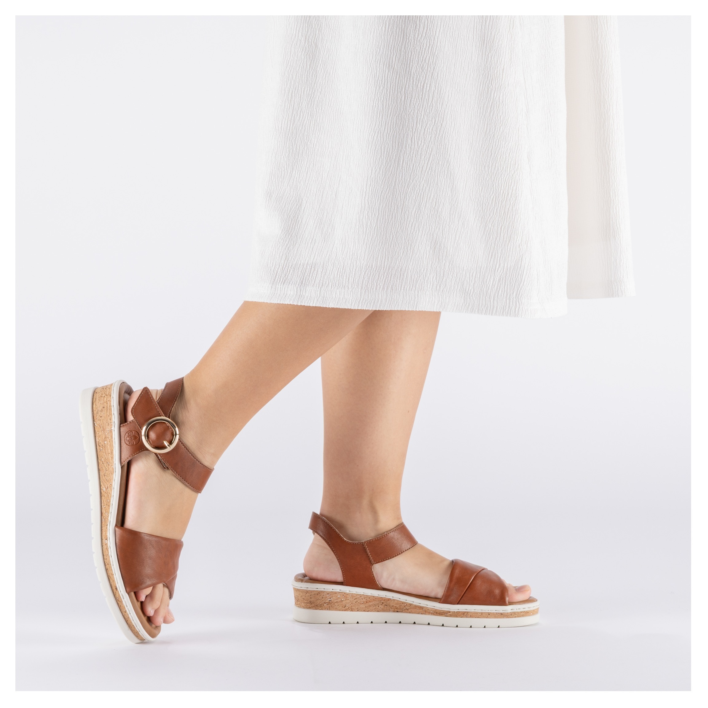 Rieker Keilsandalette  Sommerschuh, Keilsandalette mit Klett