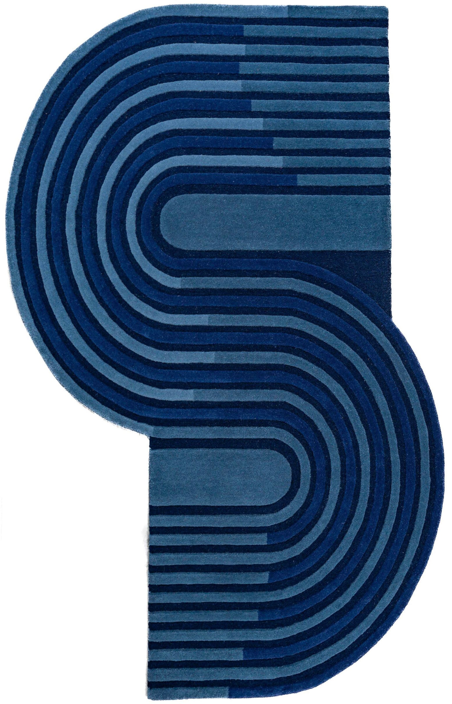 FLAIR RUGS Wollteppich »Conway Retro« rechteckig 12 mm Höhe Hoch-Tief-Struktur