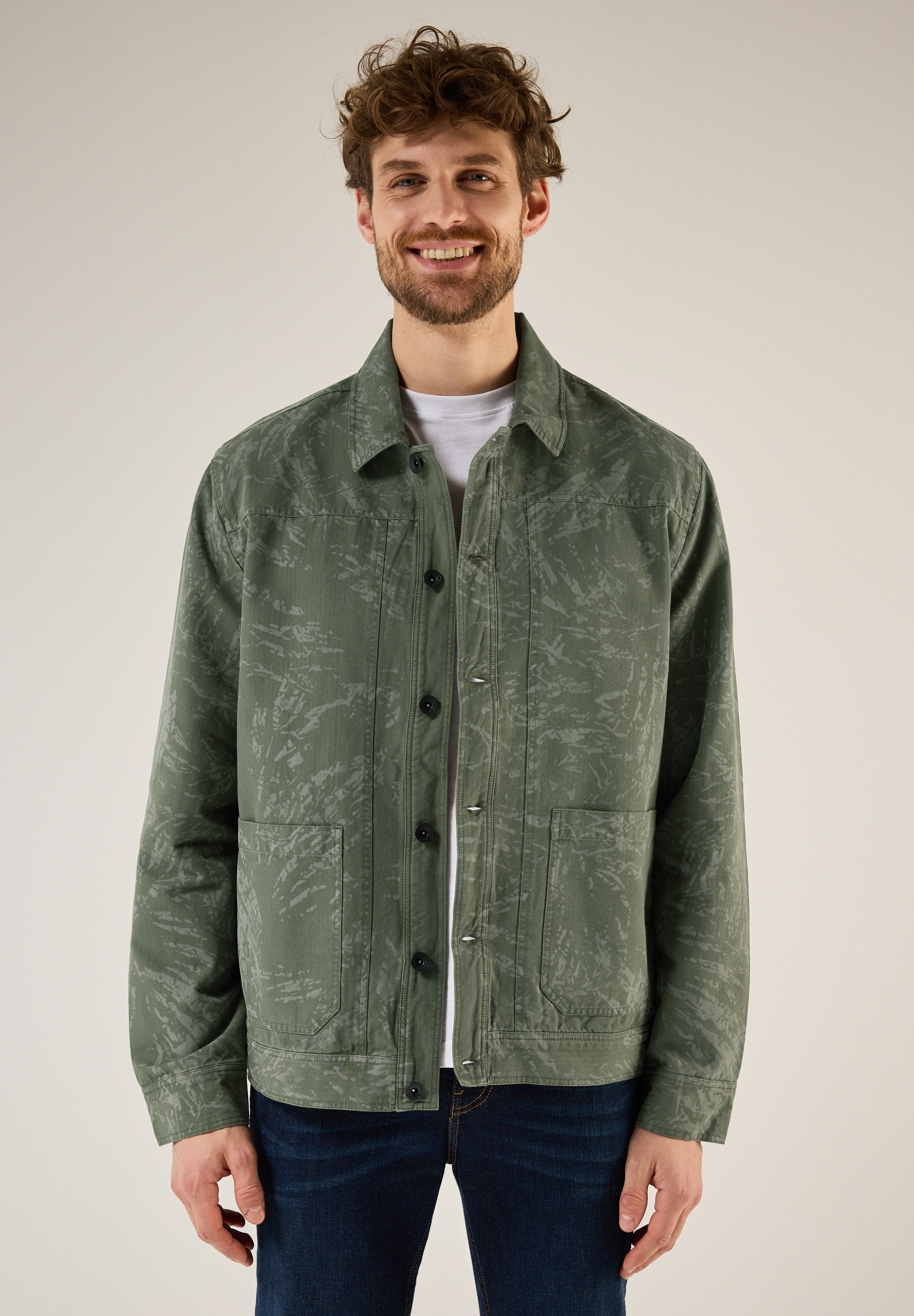 STREET ONE MEN ohne Kapuze mit allover Print