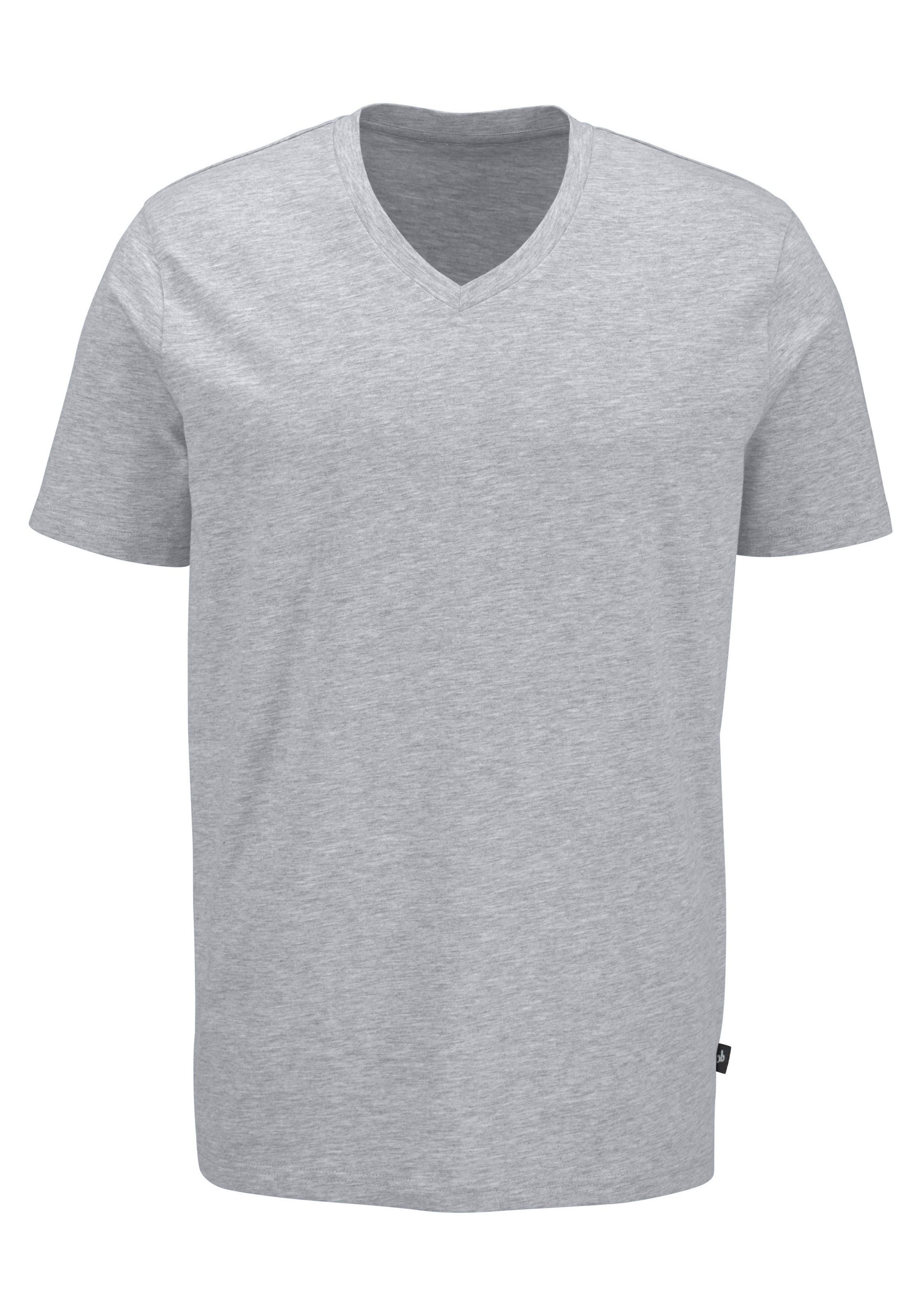 Thumbnail - Bruno Banani T-Shirt, 3 Stk. mit V-Ausschnitt, perfekte Passform, aus elastischer Baumwolle