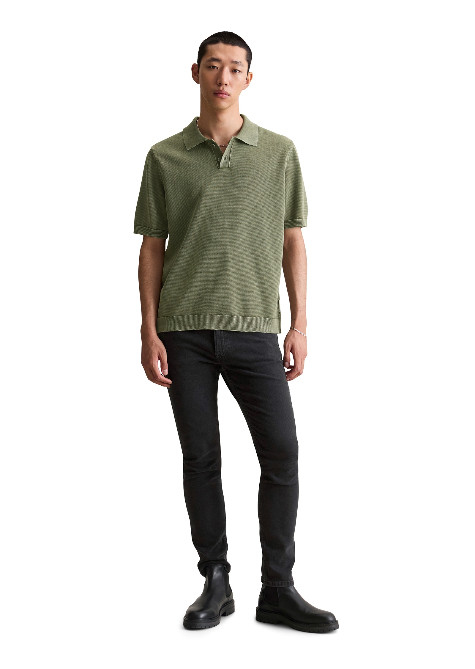 Marc O'Polo DENIM Poloshirt »aus reiner Bio-Baumwolle«
