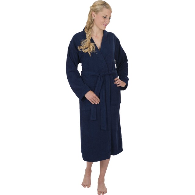 Wewo fashion Unisex-Bademantel »3048«, (1 St., mit Gürtel), für Damen &  Herren, leichter Kimono-Schnitt, reine Baumwolle, lang auf Rechnung | BAUR