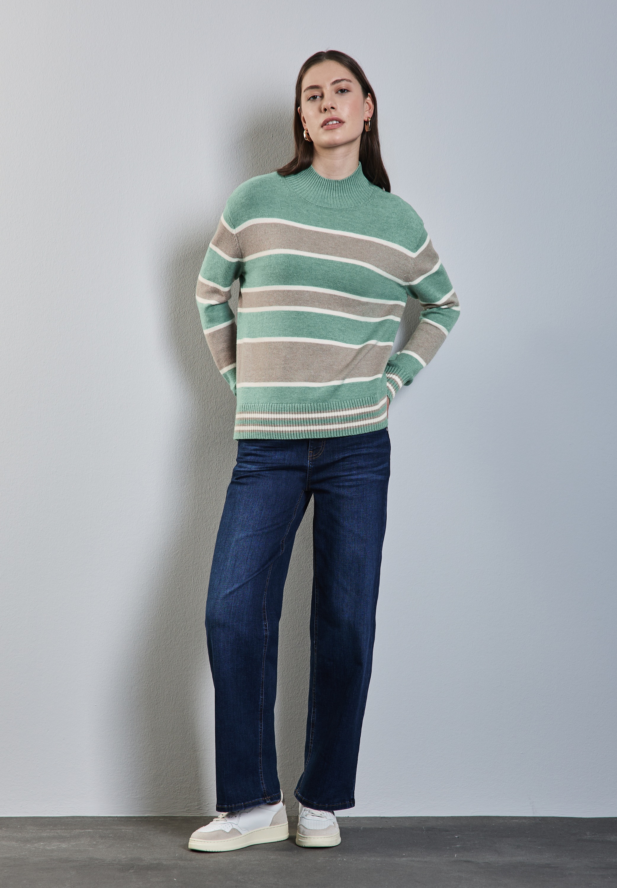 STREET ONE Strickpullover mit Stehkragen