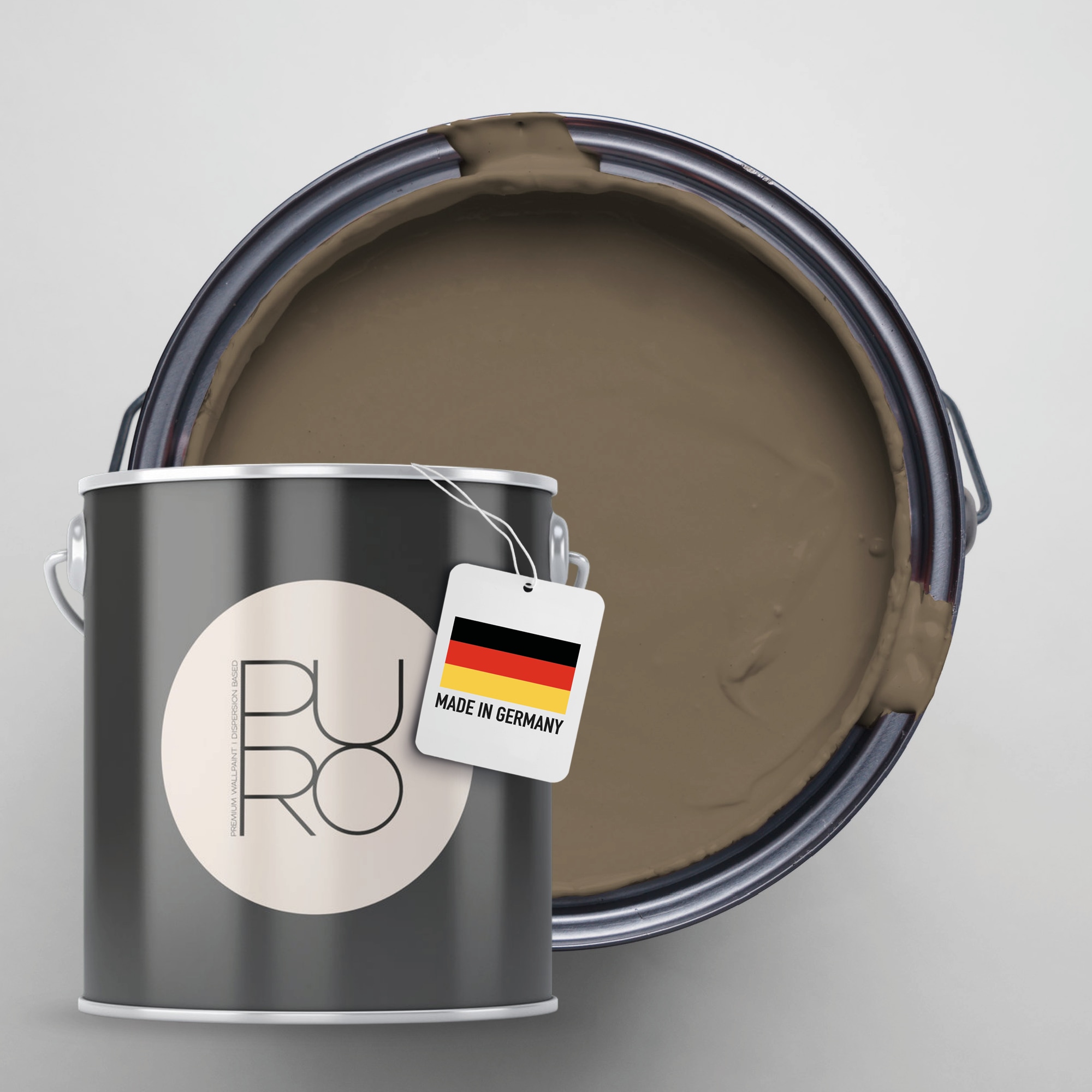 A.S. Création Wandfarbe »Premium Innenwandfarbe PURO Tuchmatt soothing brown« ideal für Wohnzimmer, Schlafzimmer, Flur und Küche, Farbwelt Braun