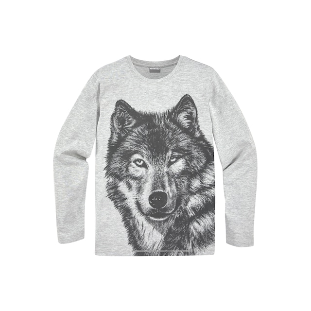 KIDSWORLD Langarmshirt »Wolf« | BAUR