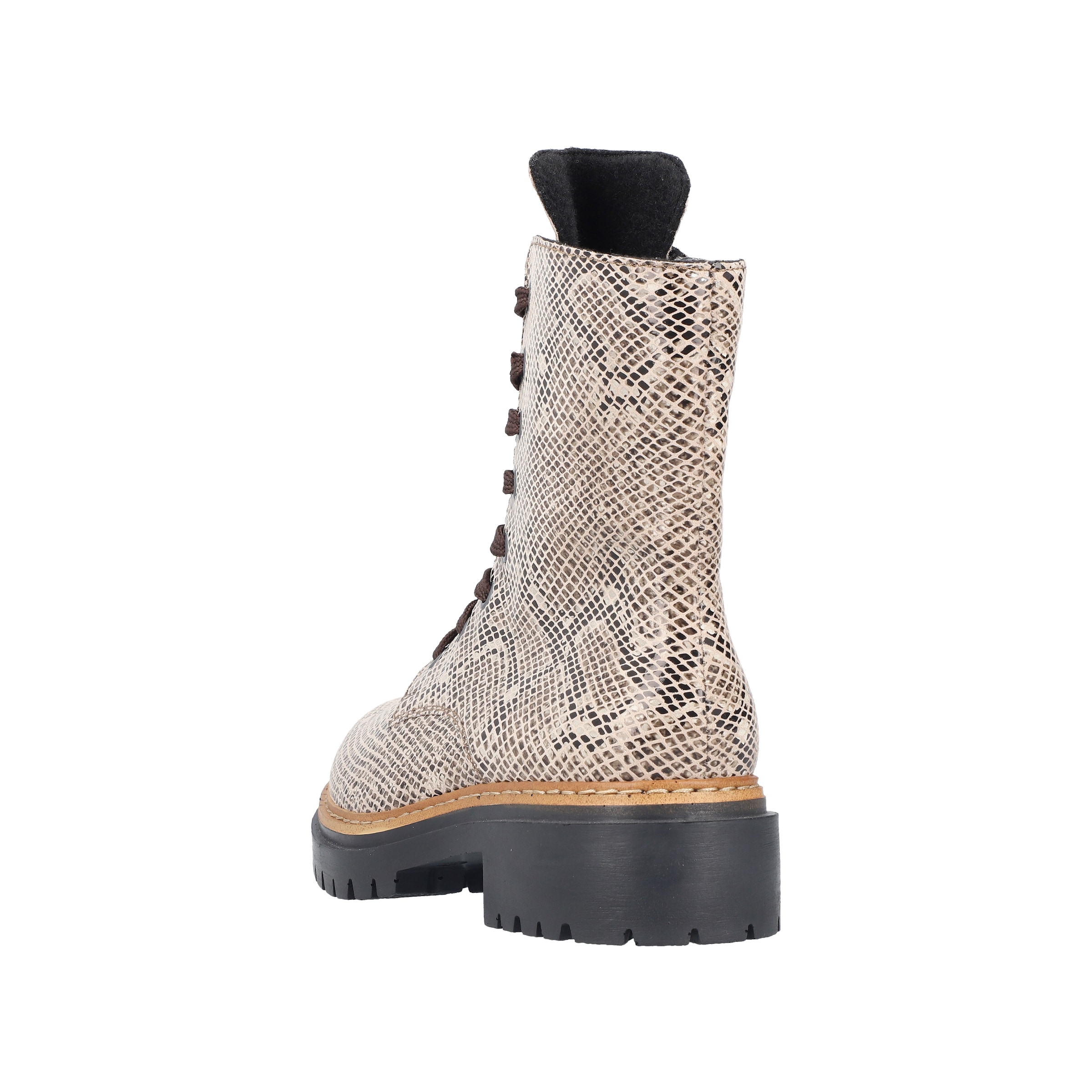 Rieker Schnürboots  Schnürstiefelette, Profilsohle, in veganer Verarbeitung