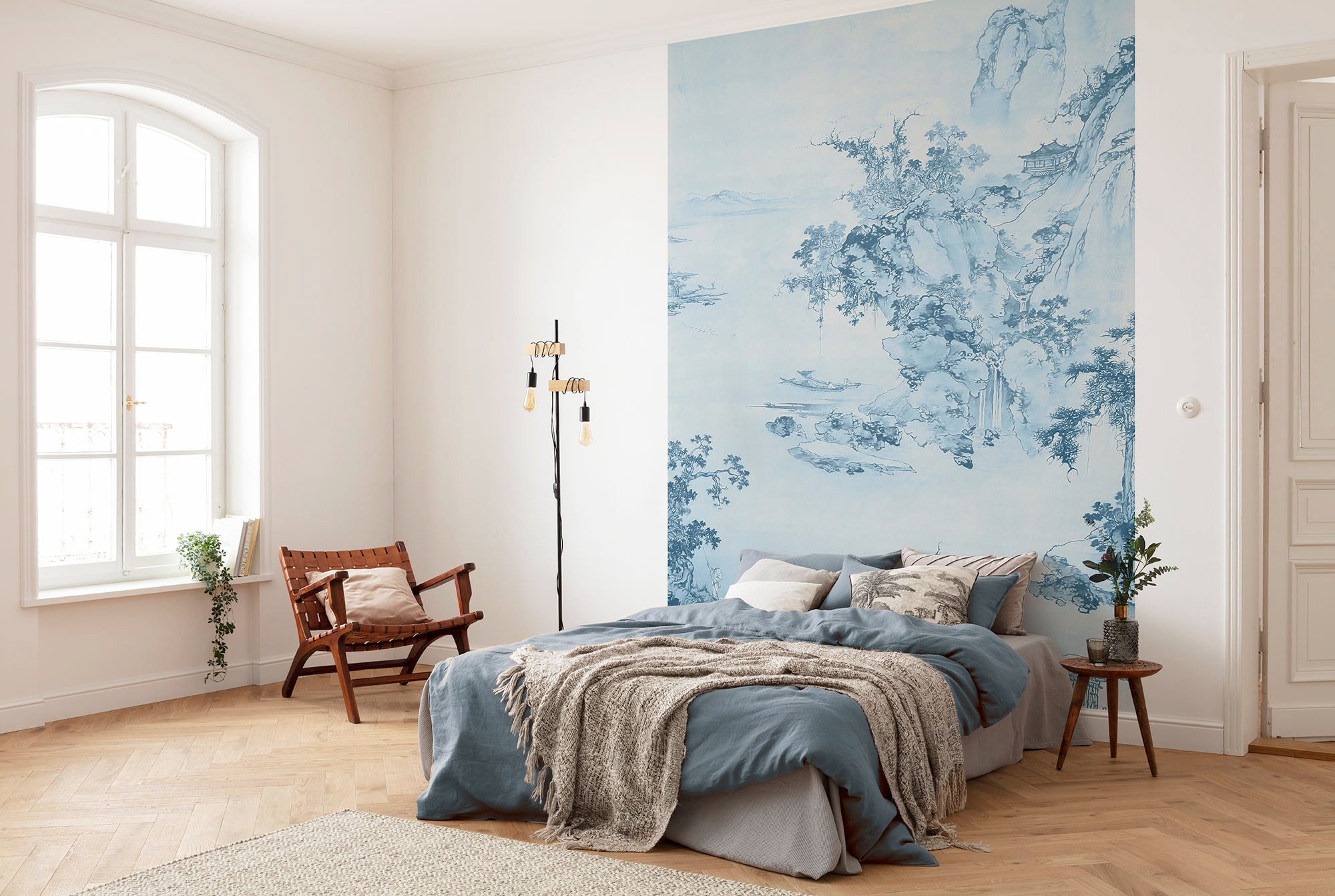 Komar Vliestapete »Digitaldruck Vlies - Blue China - Größe 200 x 280 cm«, bedruckt, Wohnzimmer, Schlafzimmer