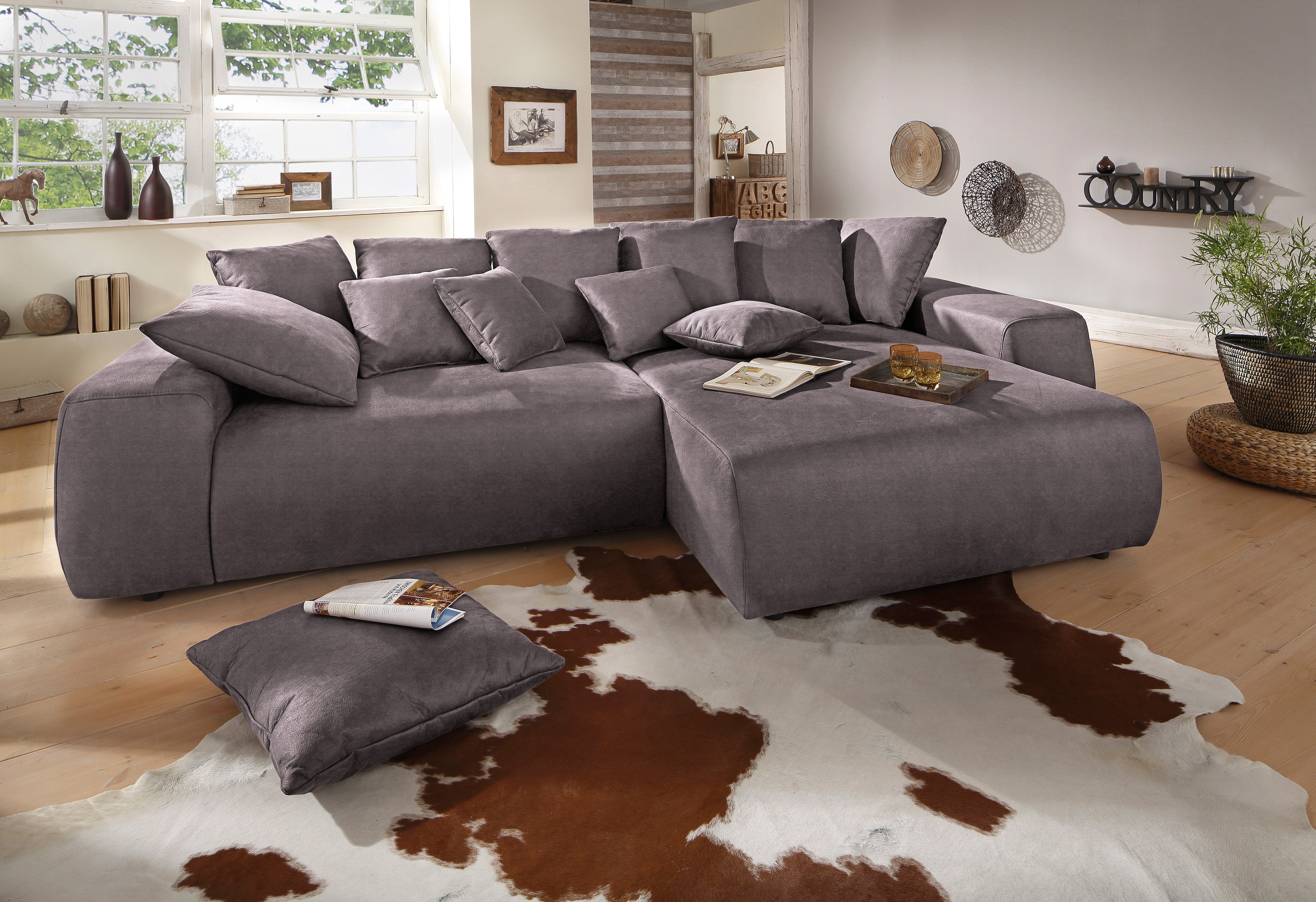 Home affaire Ecksofa Riveo Luxus, mit besonders hochwertiger Polsterung für bis zu 140 kg pro Sitzfläche