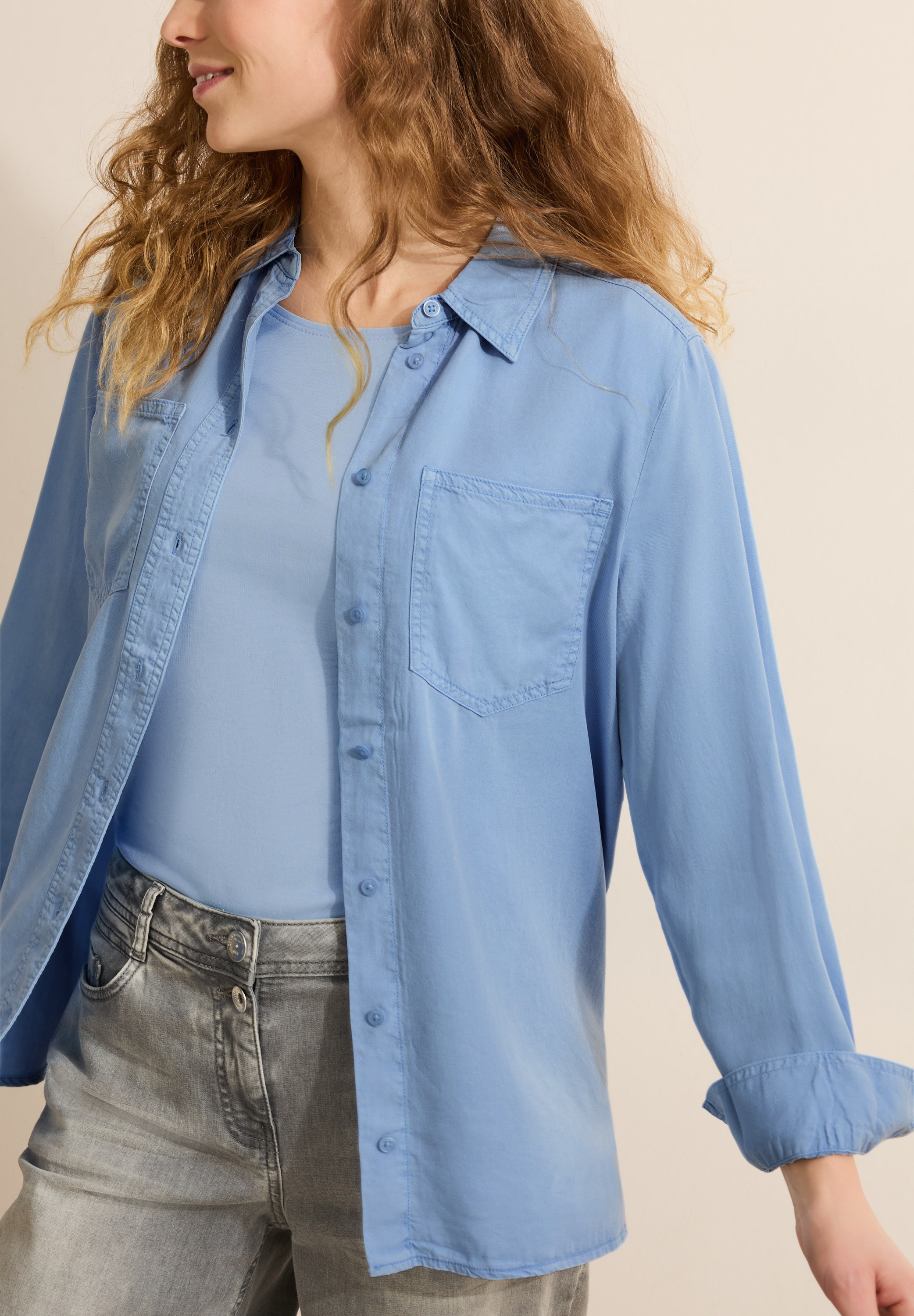 Thumbnail - Cecil Langarmbluse mit Brusttaschen