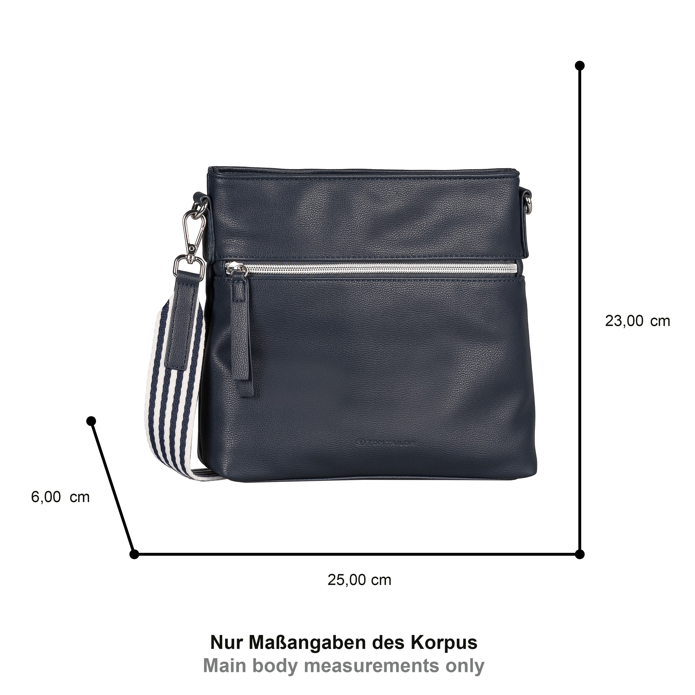 TOM TAILOR Umhängetasche "Orla Stripe" aus softem Kunstleder in modernem Lo günstig online kaufen