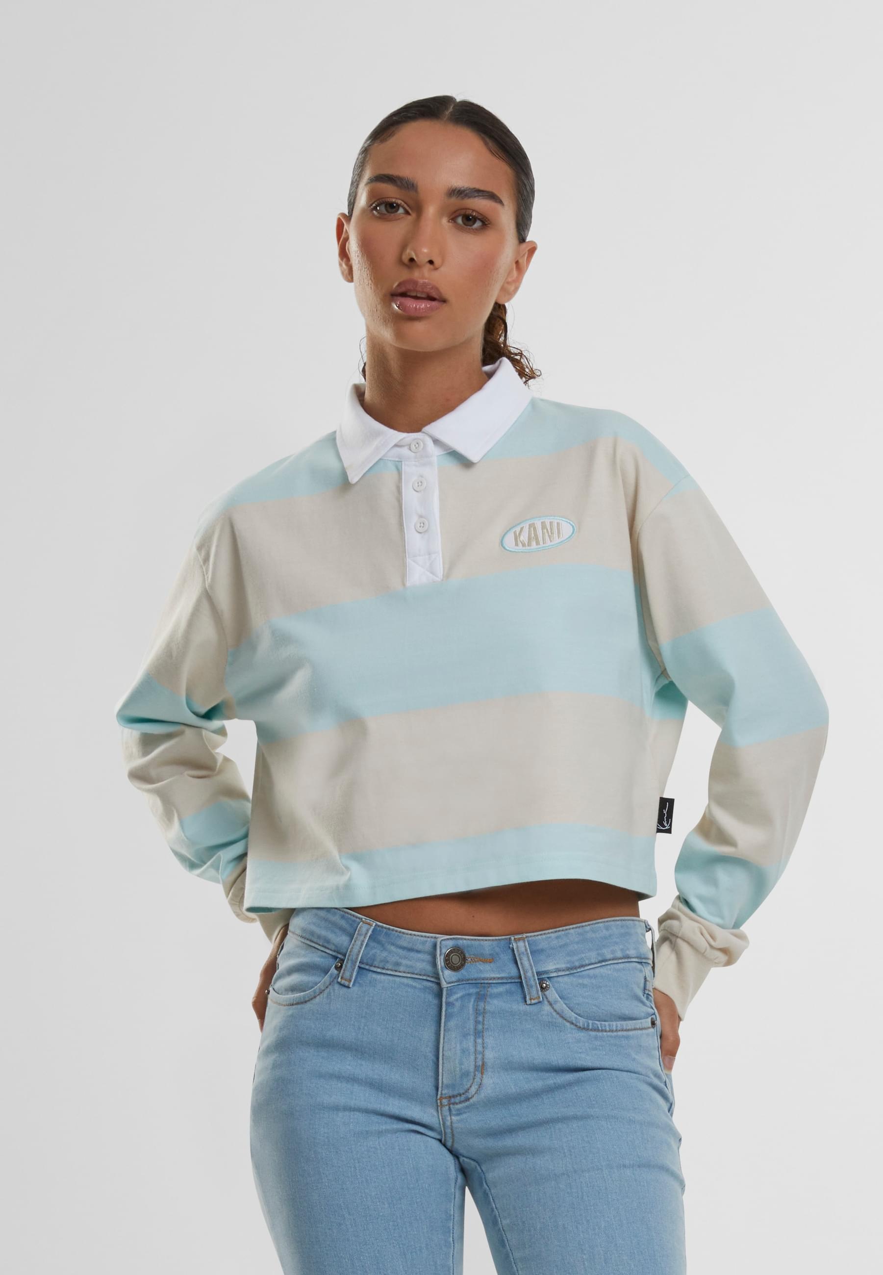 Karl Kani Longsleeve »Karl Kani Karl Kani Woven Signature Crop Striped Rugby LS«, (1 tlg.)