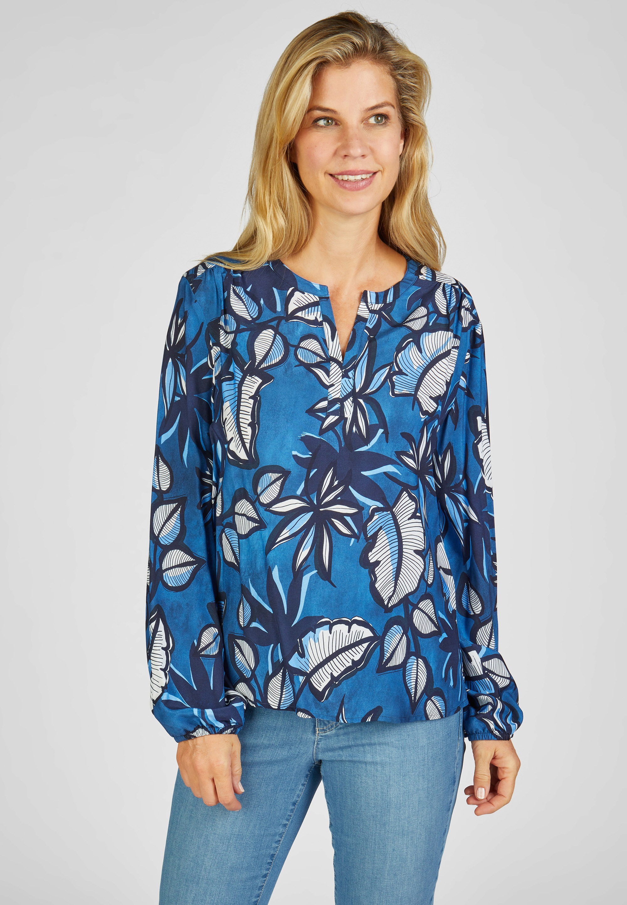 Rabe Klassische Bluse "RABE Bluse mit trendigem Muster"