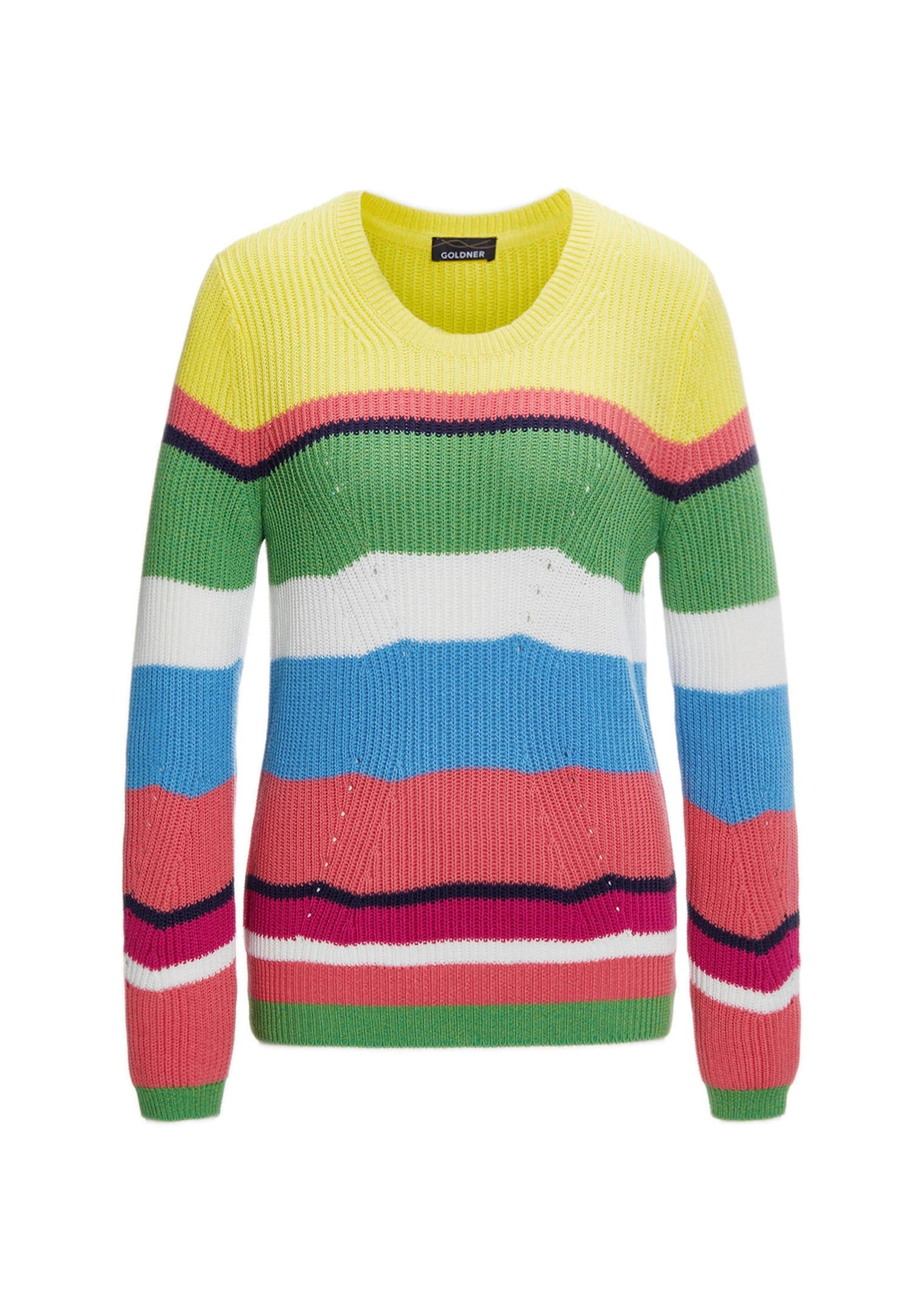 GOLDNER Rundhalspullover "Kurzgröße Pullover im Baumwoll-Mix" günstig online kaufen