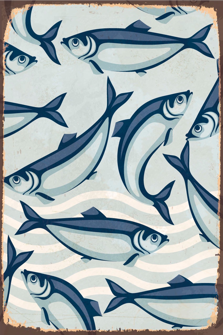 queence Metallbild "Maritim", Tiere, (1 St.), Stahlschild, Blechschild, Fis günstig online kaufen