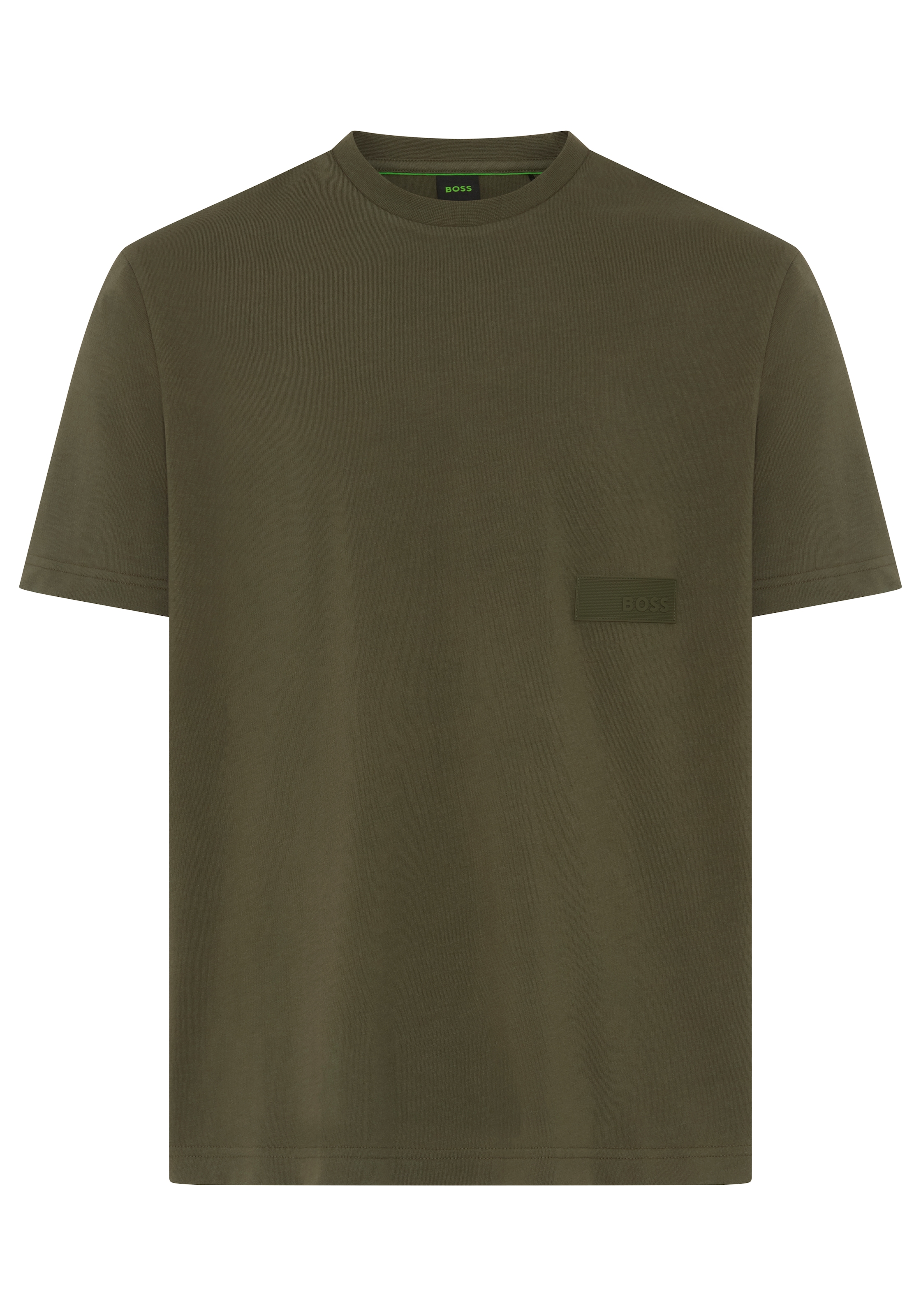 BOSS GREEN T-Shirt »TS Structure« Rundhalsausschnitt, Relaxed Fit, Logo-Patch