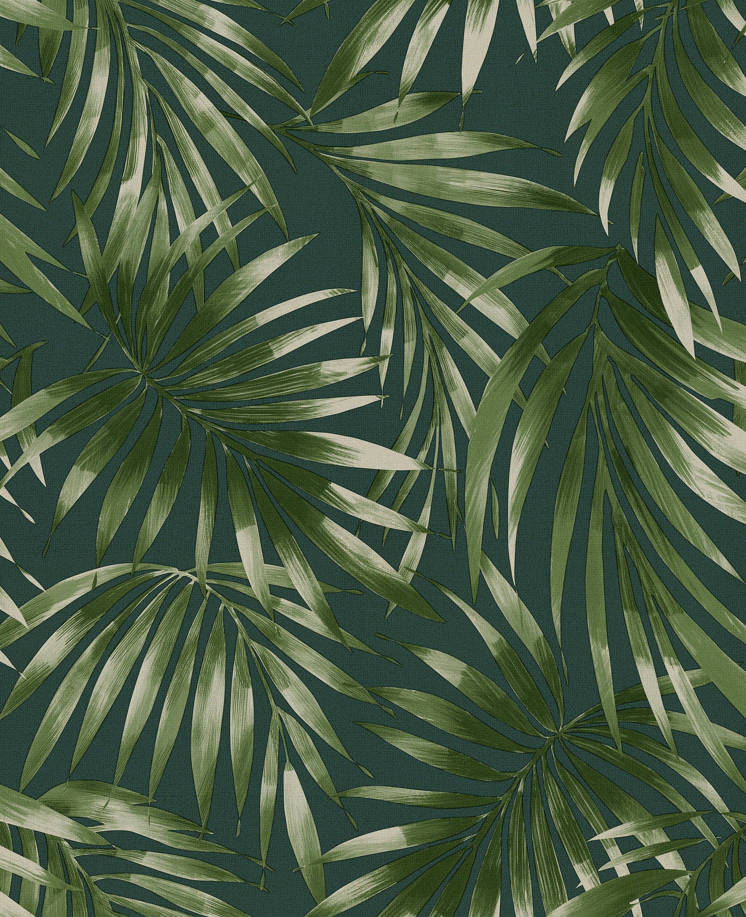 WOW Vliestapete "Palm" botanisch geprägt Elegante Blätter grün 10mx52 cm
