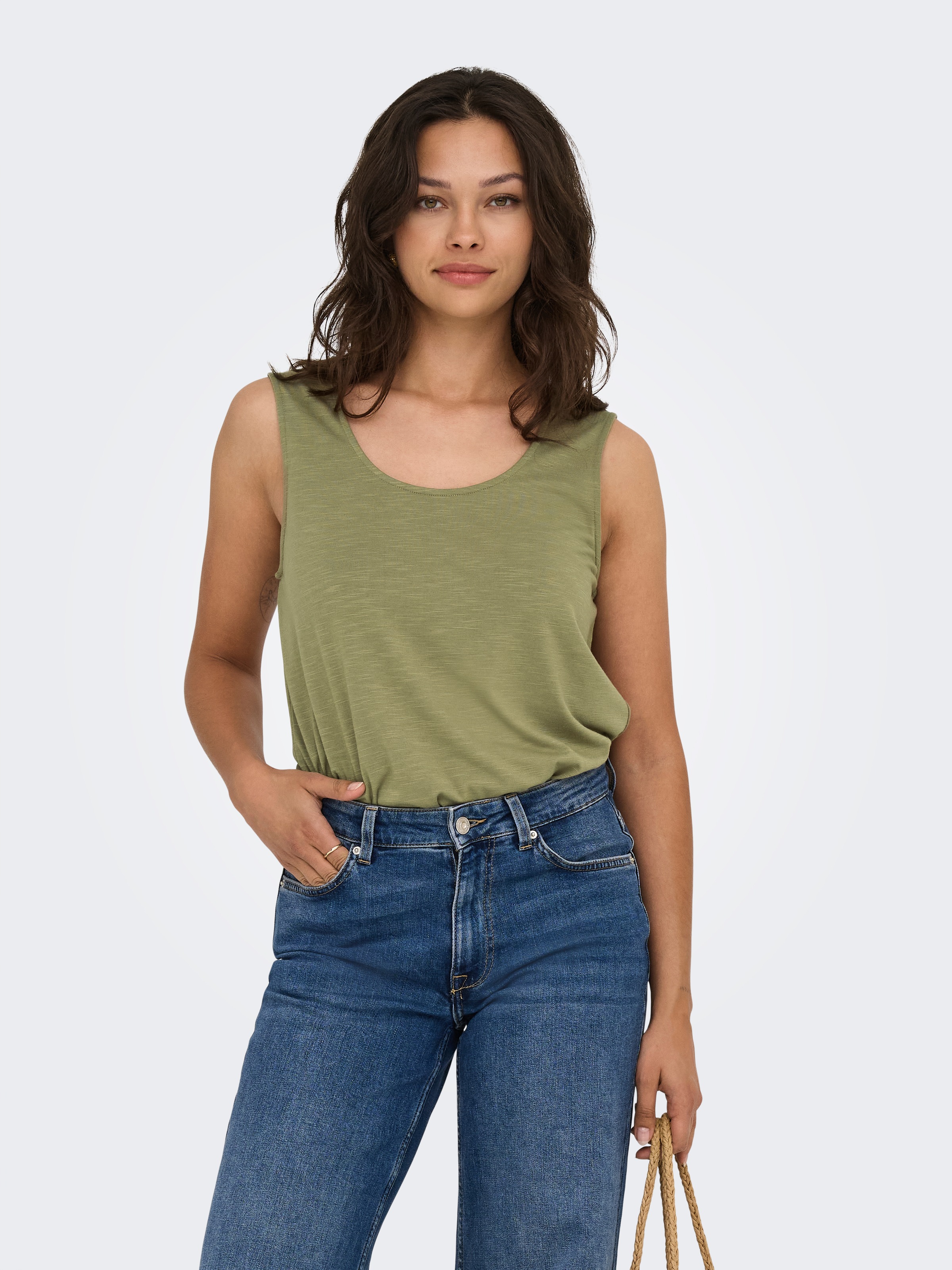 ONLY Spitzentop ONLFREDA S/L U-NECK MIX TOP BOX JRS günstig online kaufen