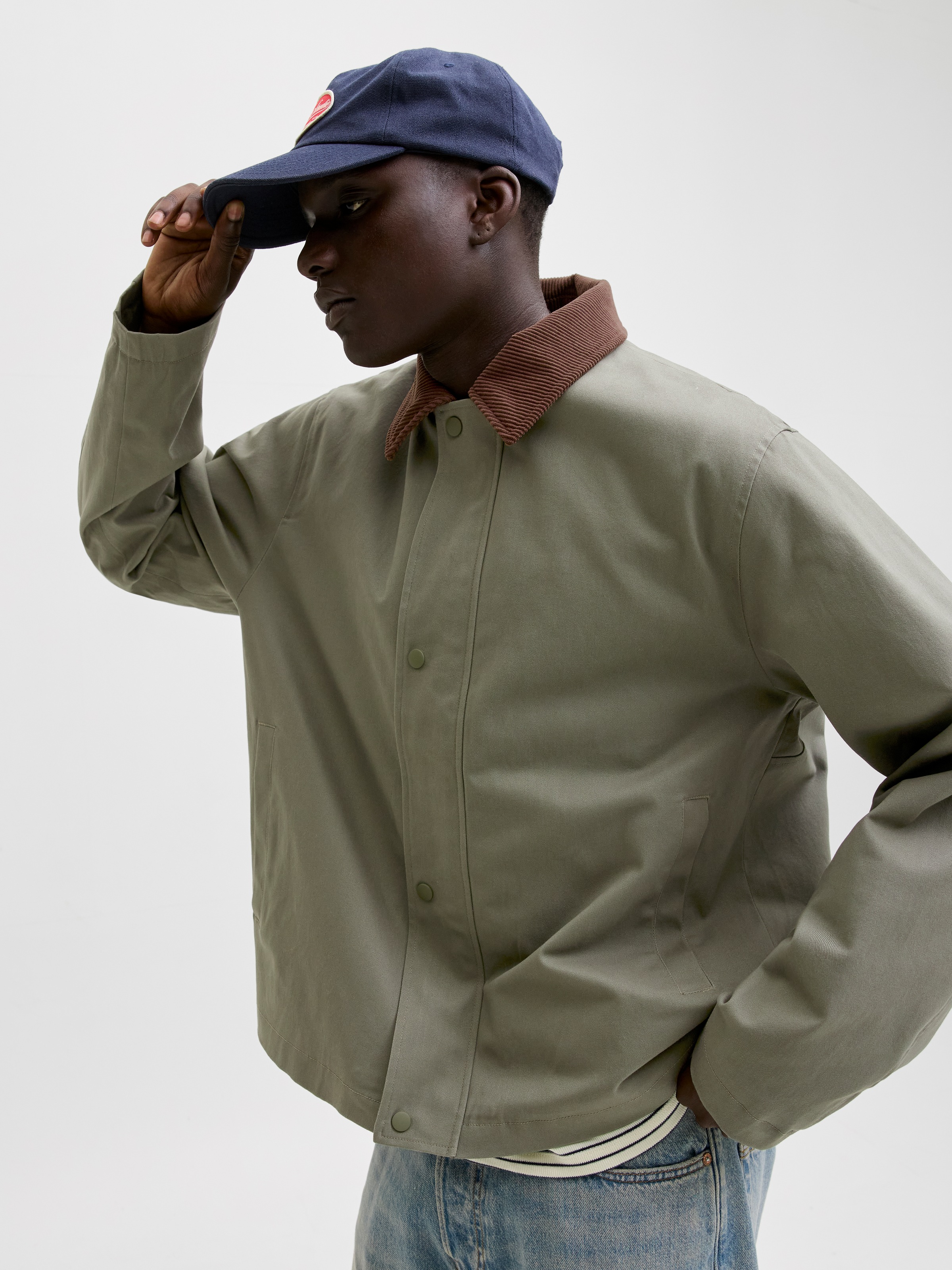 Jack & Jones Kurzjacke "JJEGRAHAM WORKER JACKET SN" mit Fly-Away-Kragen günstig online kaufen