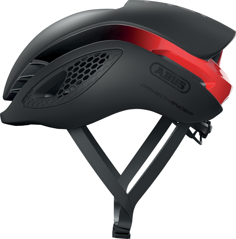 Abus GameChanger Aero Road Bike Helmet - Black / Red / Small / 51cm / 55cm