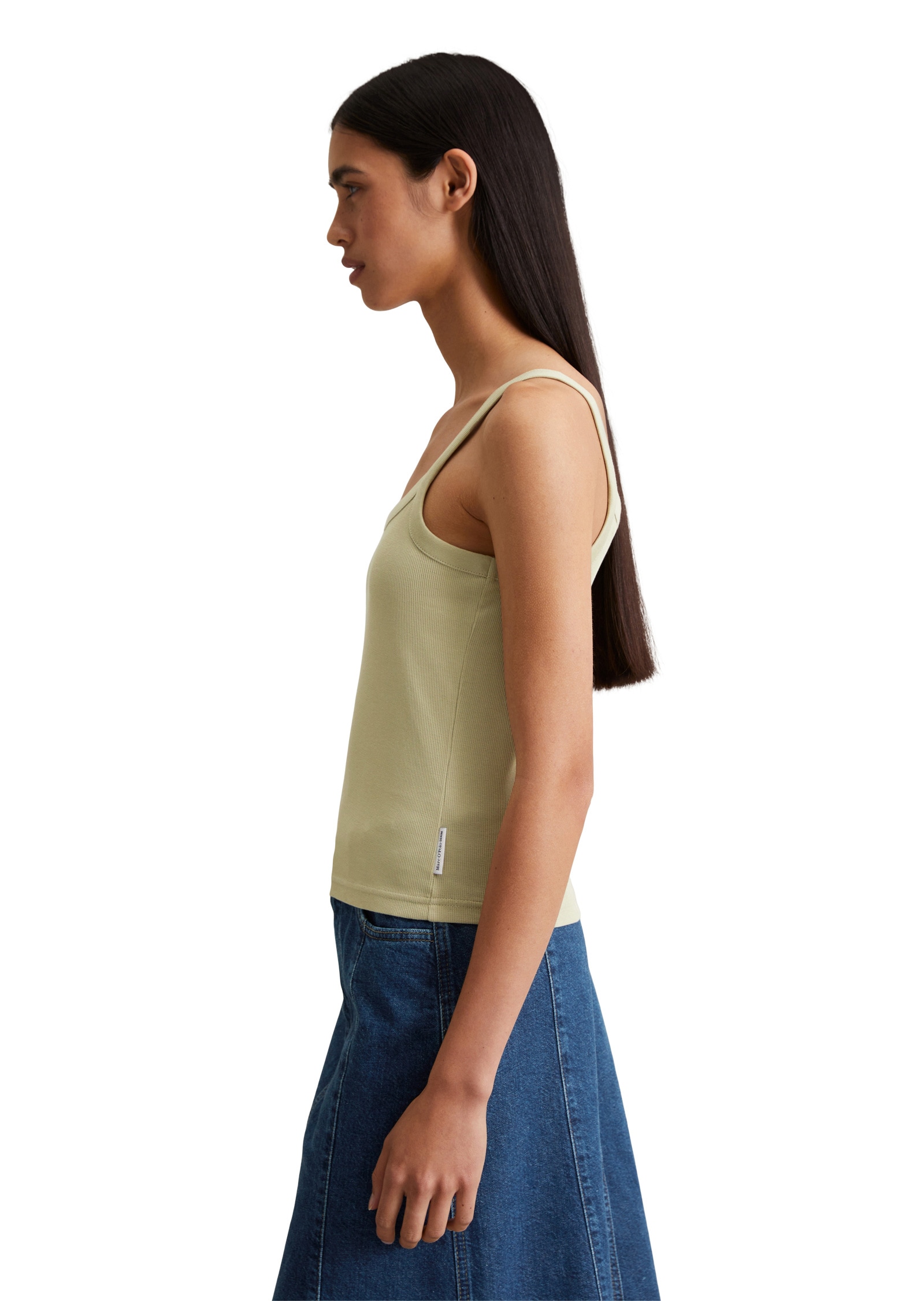 Marc O'Polo DENIM T-Shirt »aus gerippter Bio-Baumwolle«