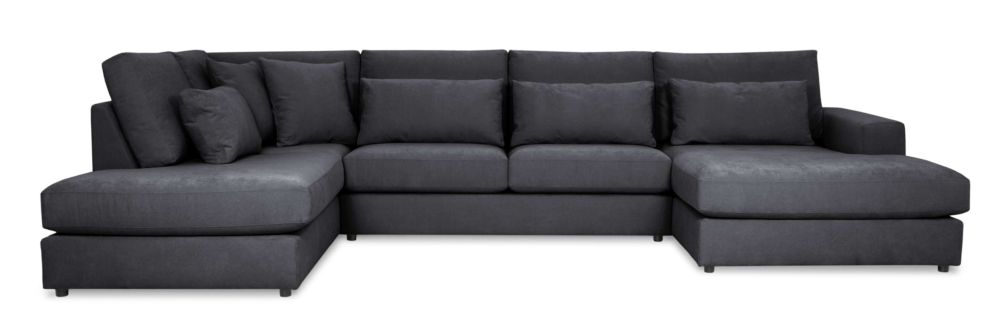 OTTO home Wohnlandschaft "Nivette, weiches Chenille" Breite 386 cm, U-Form, bodentief, 6 Zierkissen inkl.