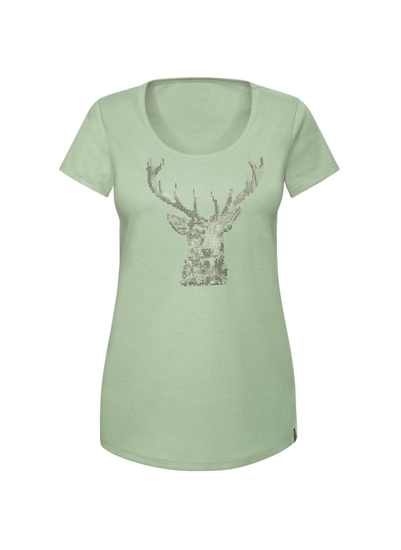 Trigema T-Shirt »TRIGEMA T-Shirt Glitzer-Hirsch«, (1 tlg.)