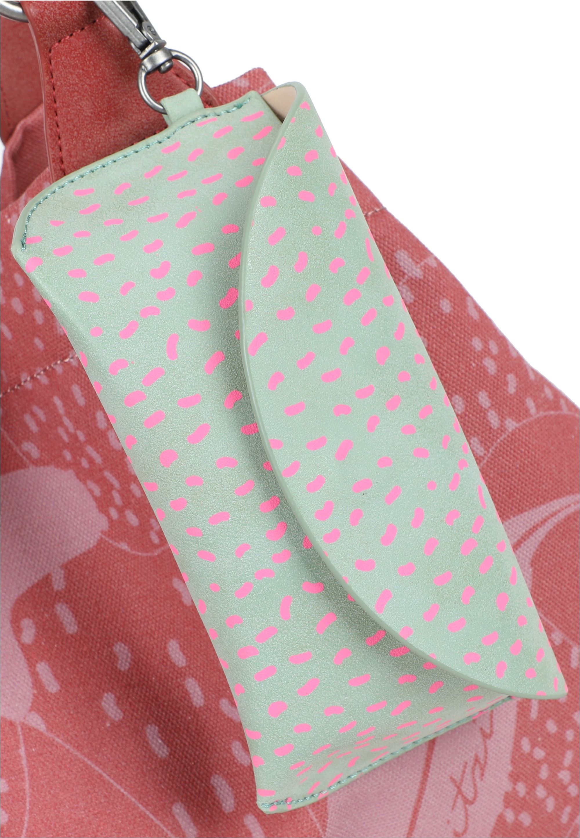 Fritzi aus Preußen Henkeltasche »Leaves Canvas Anthra Ice« mit abnehmbarem Sonnenbrillenetuis