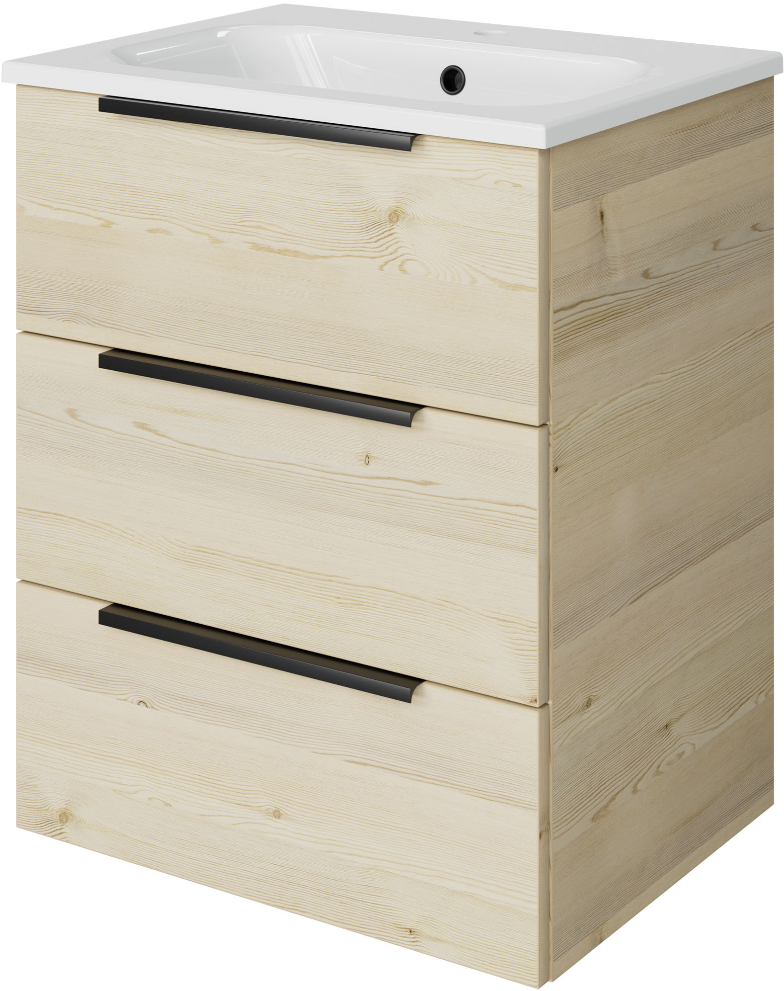 Saphir Badmöbel-Set "Mineralmarmor-Waschtisch mit Waschtischunterschrank" 2 Stk. tlg.