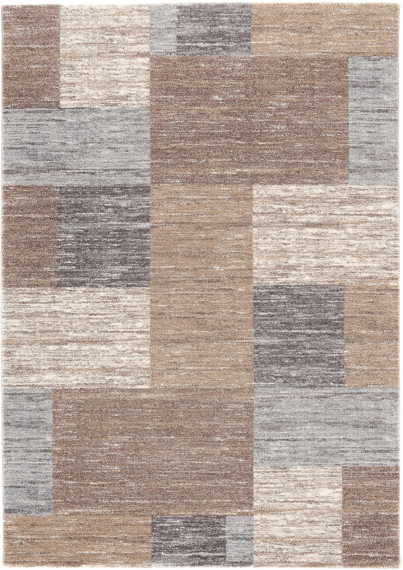 Teppich OCI DIE TEPPICHMARKE "Sofi Grand", beige (beige, braun), B:65cm H:12mm L:130cm, Kunstfaser, Teppiche, Teppich, Frisé Teppich, Kurzflor, Karo,Wohnzimmer 2