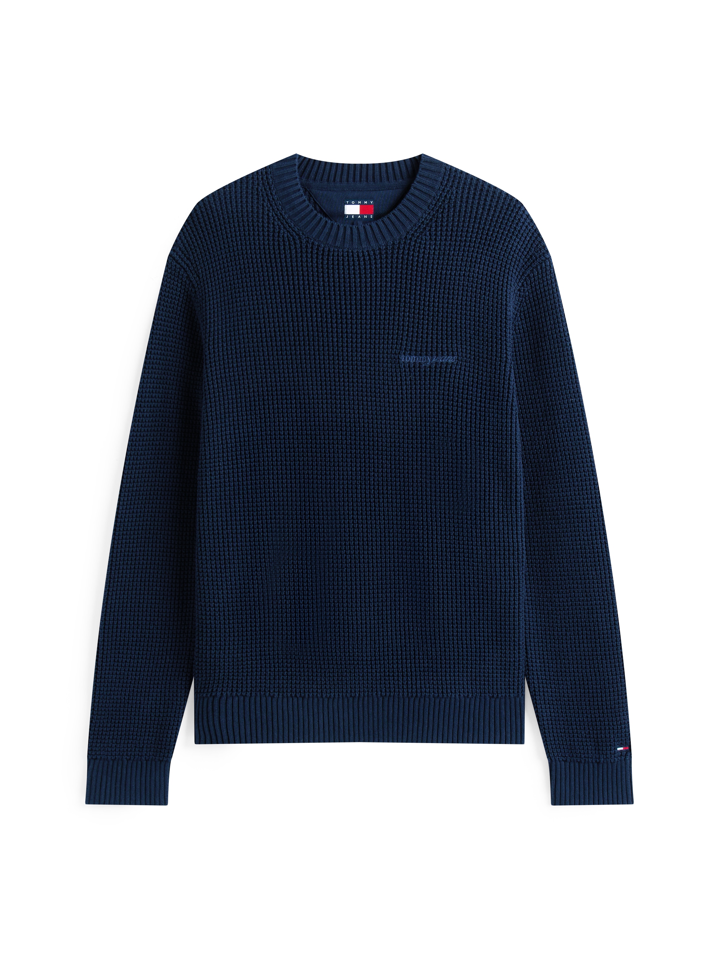 Tommy Jeans Strickpullover »TJM SCRIPT CHUNKY«, Regular Fit, Rundhals