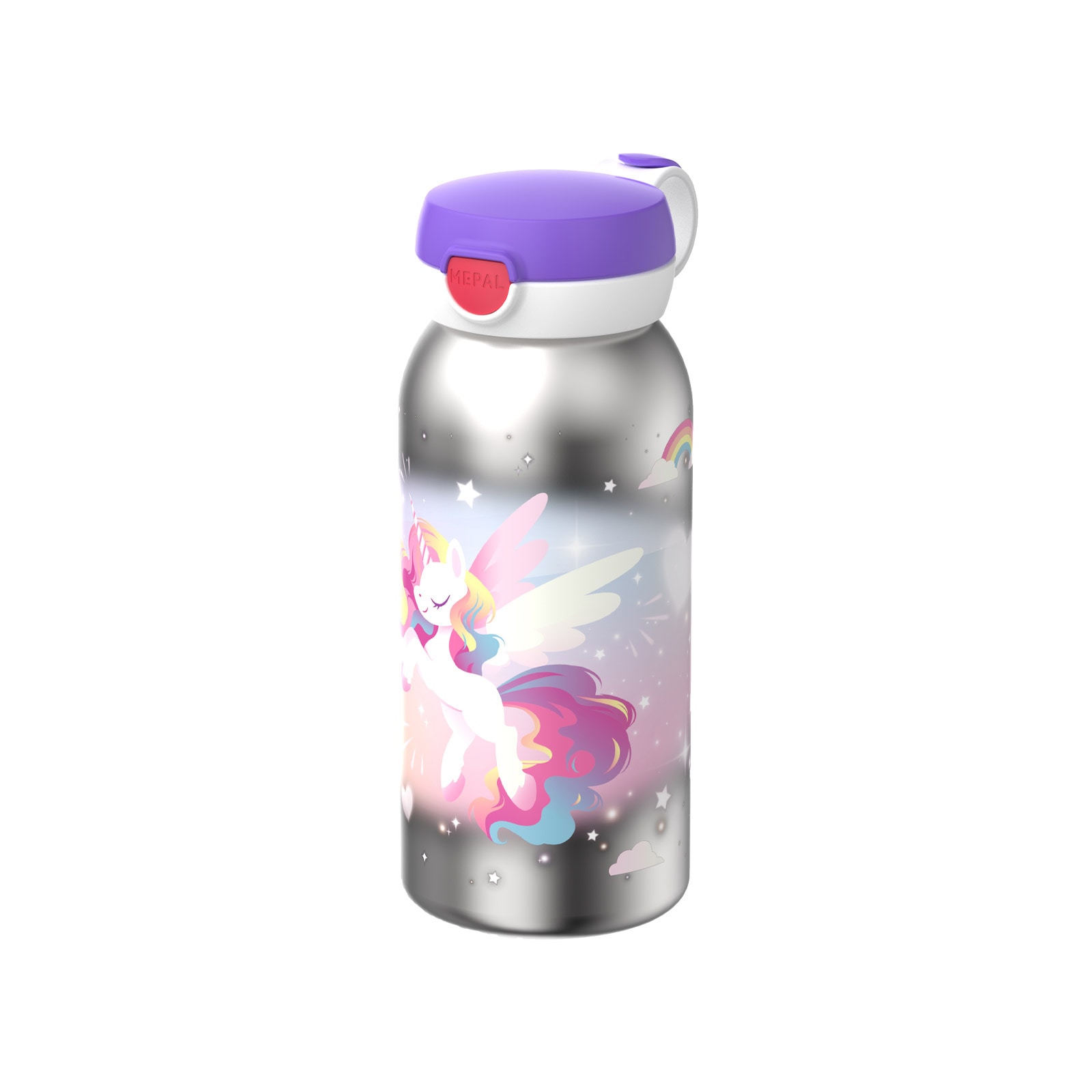 Mepal Trinkflasche "Edelstahl-Trinkflasche mit Klappdeckel Campus 600 ml" Spülmaschinengeeignet