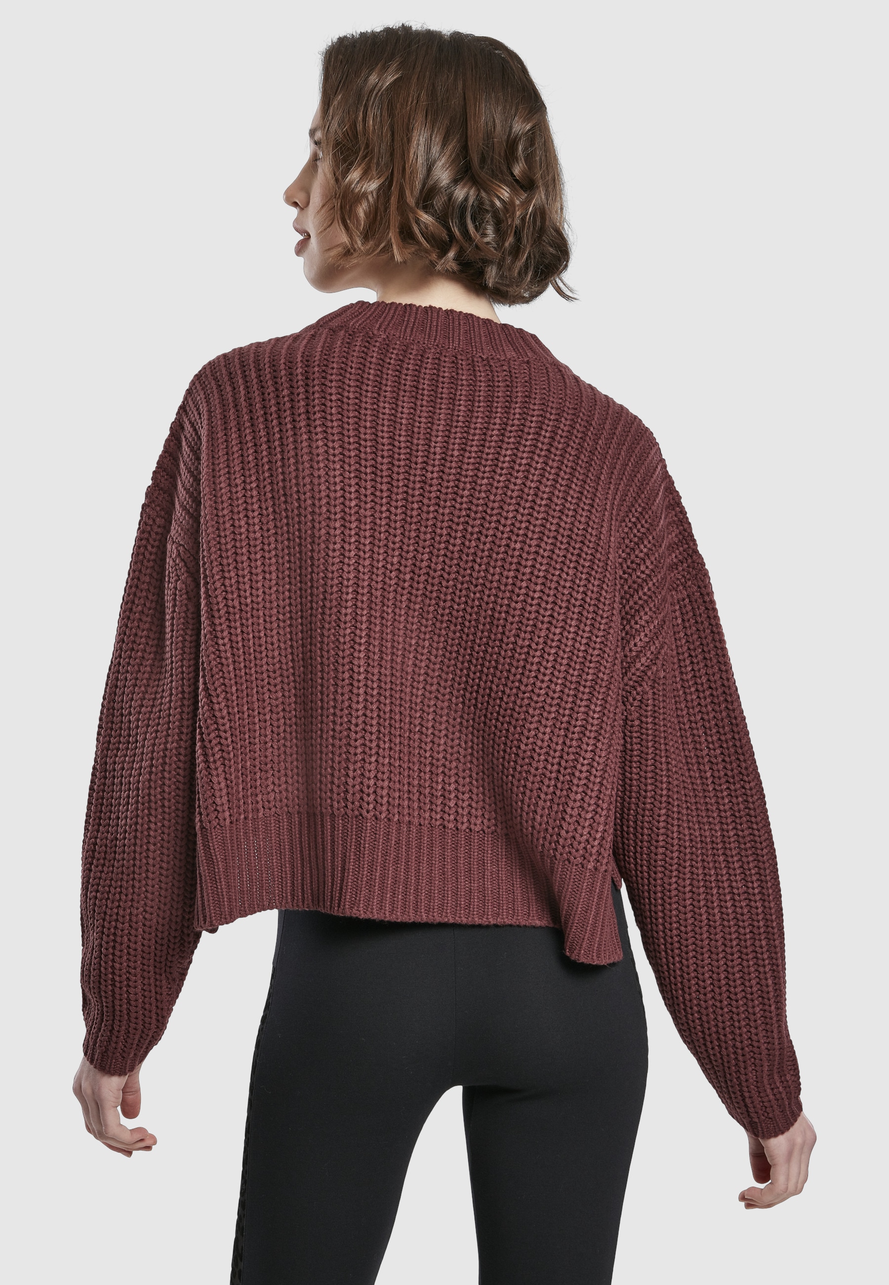 URBAN CLASSICS Rundhalspullover »Urban Classics Damen Ladies Wide Oversize Sweater« 1 Stk.