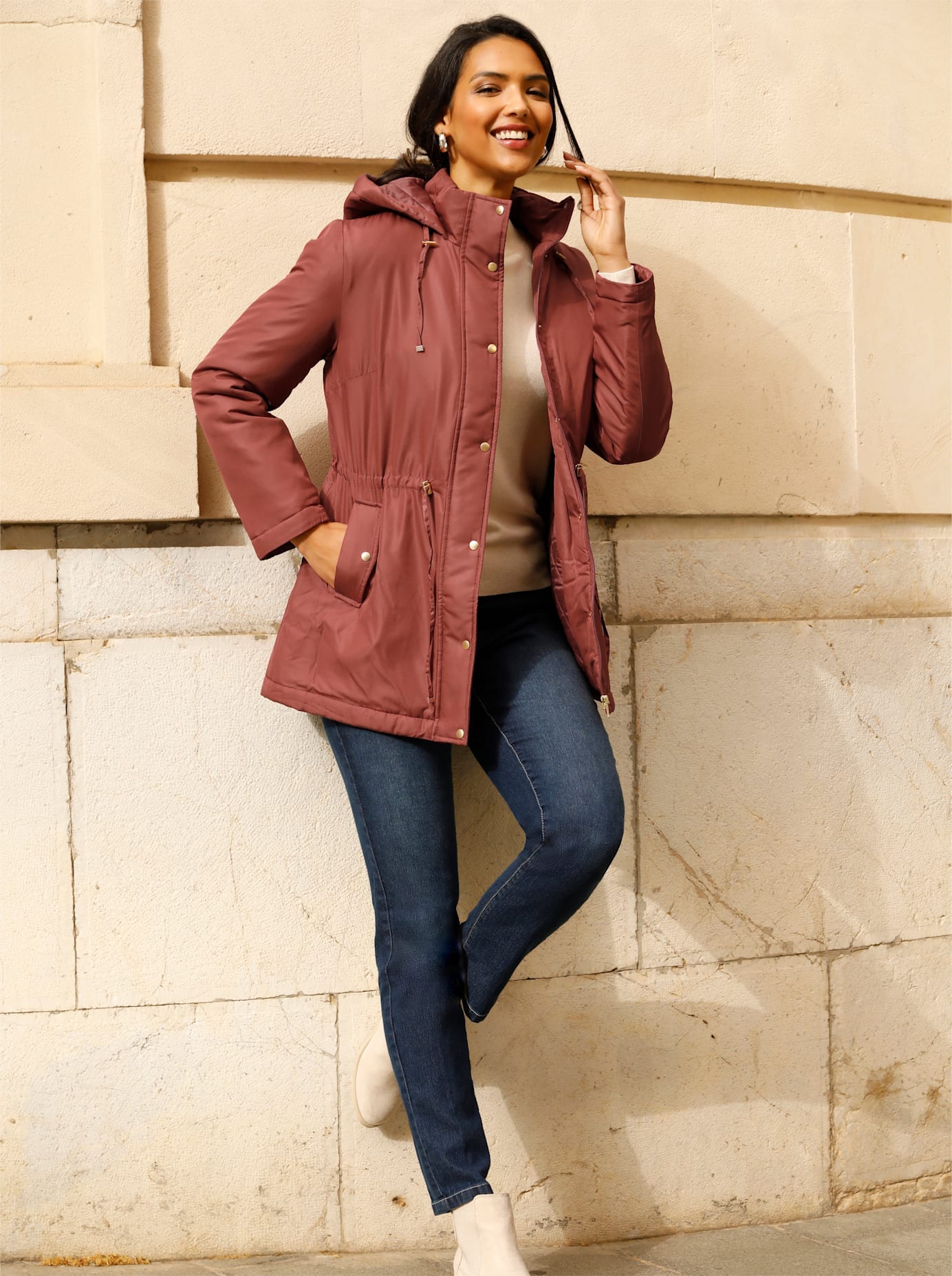 Classic Basics Steppjacke, mit Kapuze günstig online kaufen
