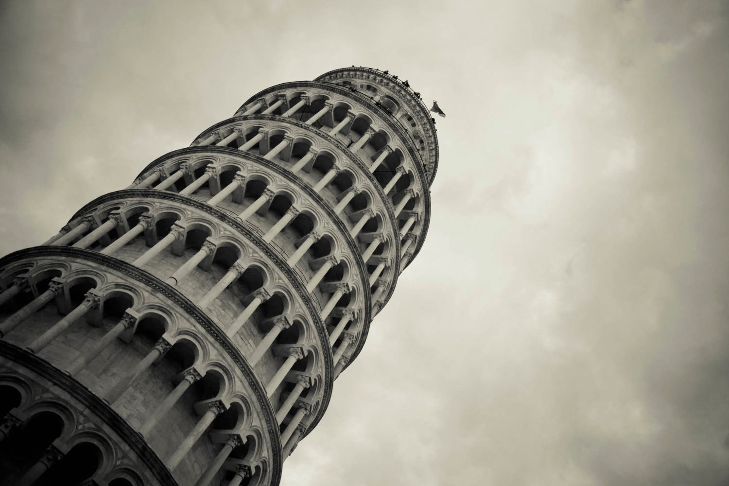 queence Acrylglasbild "Der schiefe Turm", Elemente der Architektur-Gebäude- günstig online kaufen