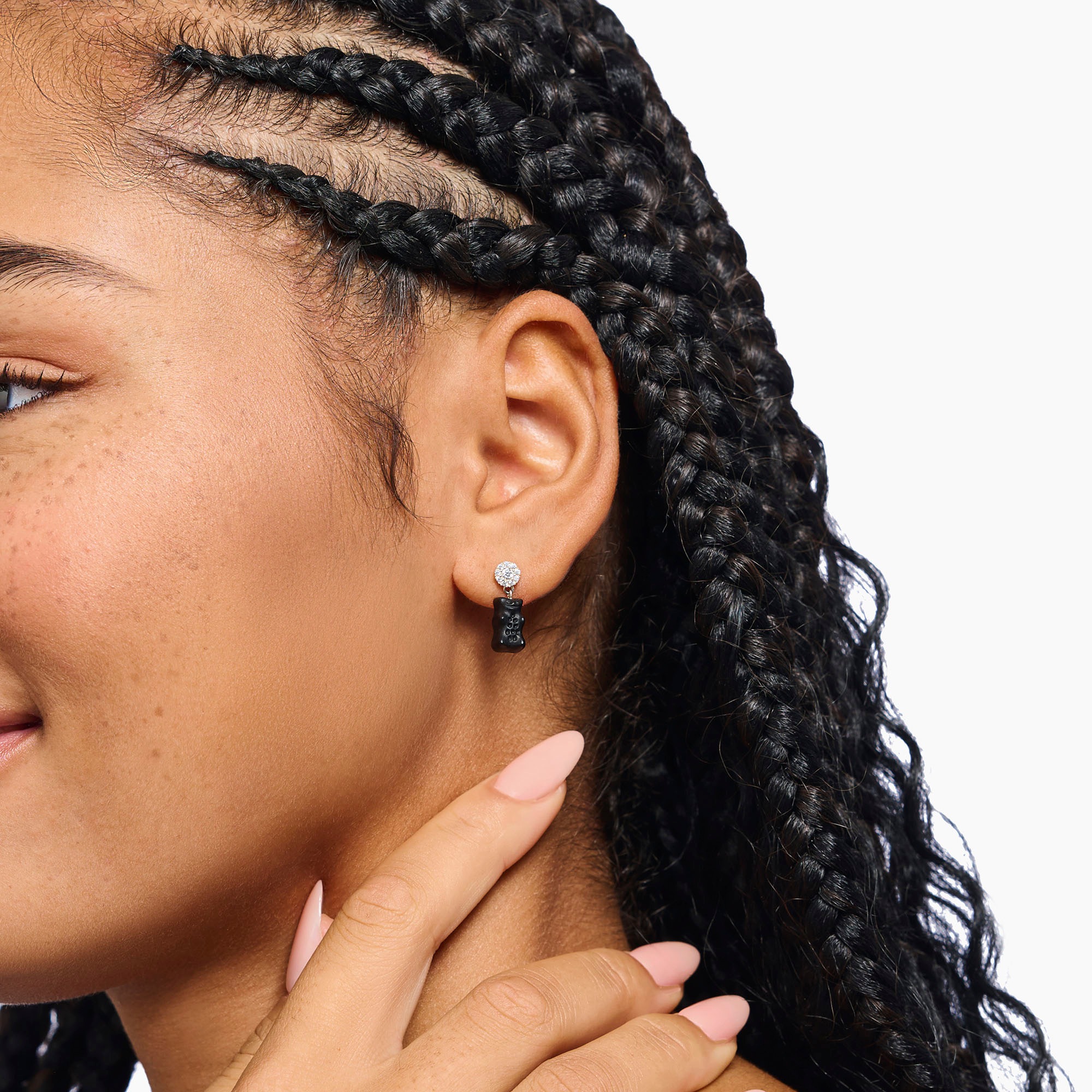 THOMAS SABO Paar Ohrstecker »THOMAS SABO x HARIBO: Ohrstecker mit Goldbär«, mit Kristallglas, Zirkonia (synth.)