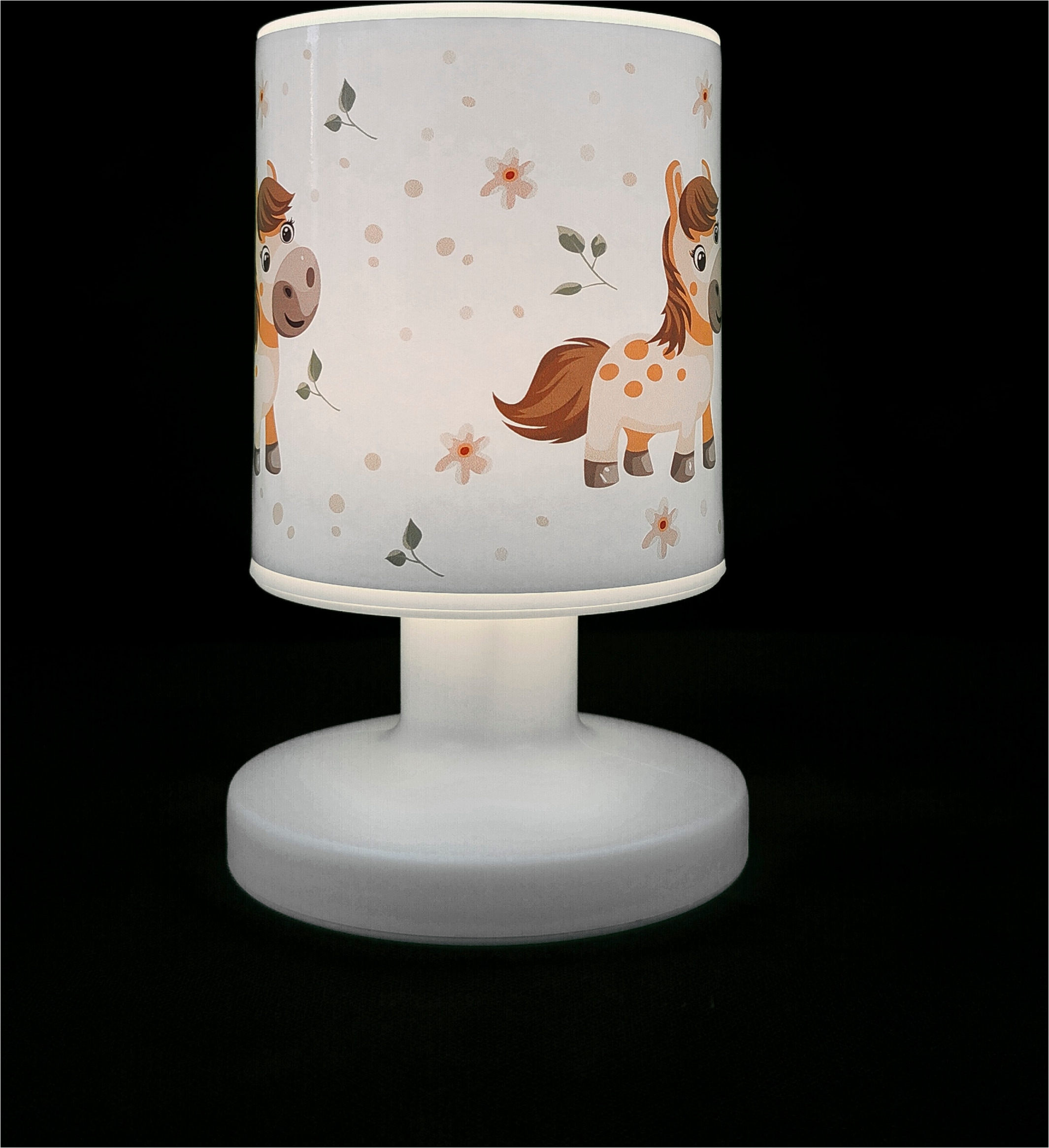 niermann LED Nachttischlampe »Kinderlampe mit Motiv "Pony Paula", Akku-Leuchte für Kinderzimmer« LED-Modul 1 Stk. Warmweiß kabellos nutzbar, per USB aufladbar