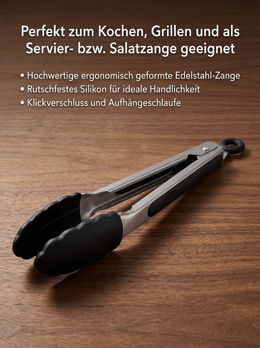 HENSSLERS Wok »Premium, Pfanne 28 cm, inklusive Grillzange« Edelstahl Set, 2 tlg.