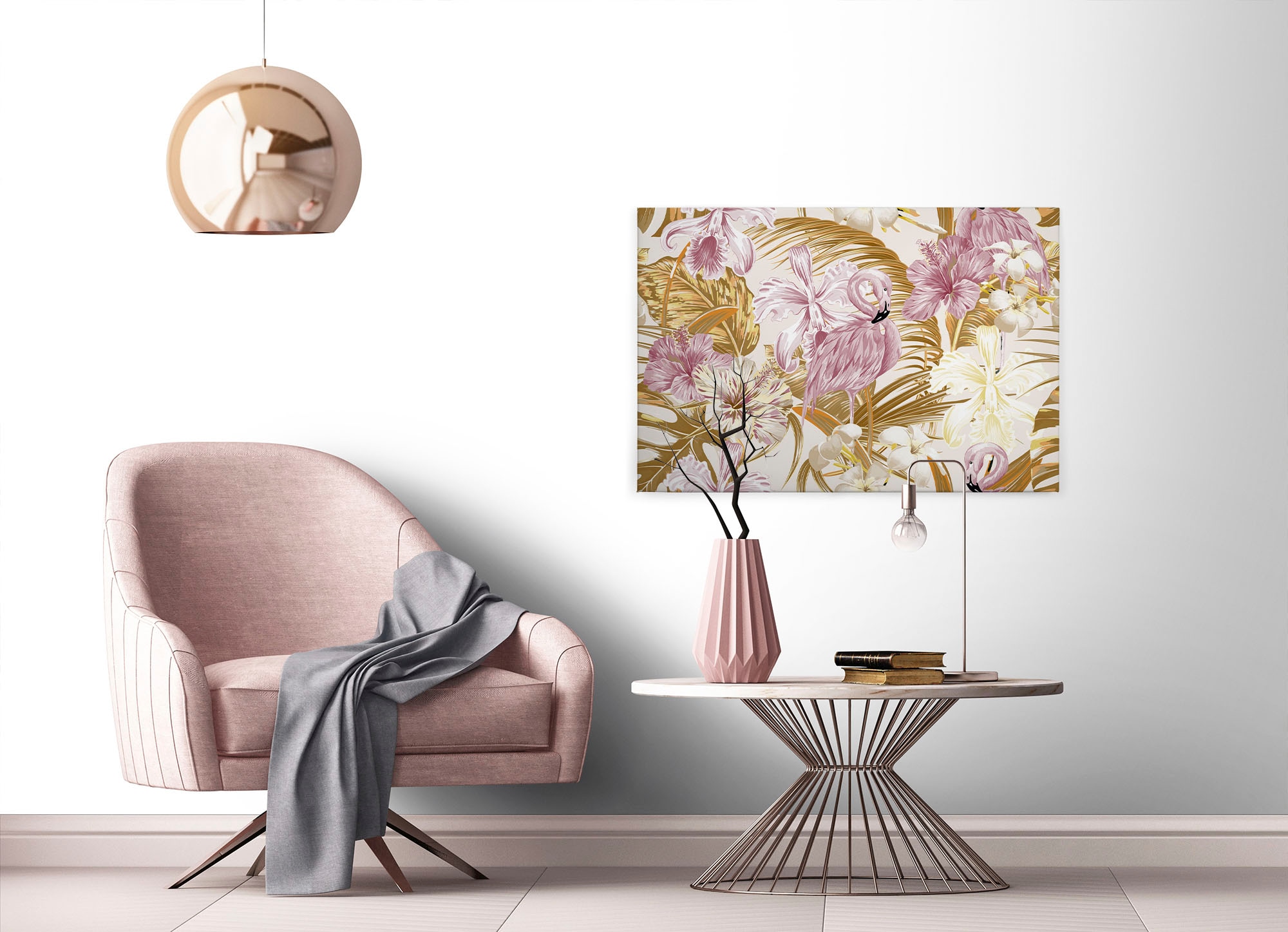 A.S. Création Leinwandbild »Flamingo Art« Kunst 1 Stk. tlg. Dschungel Keilrahmen Flamingo Exotisch Hawaii Leinwand-Bild Wohnzimmer