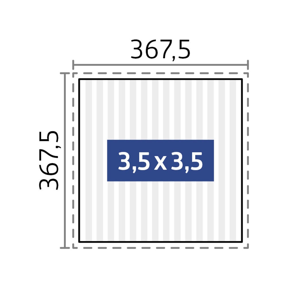 Biohort Pergola »3,5x3,5 m, verschiedene Farben«, 367,5x367,5x264 cm, ausgezeichnet mit dem Red Dot Design Award