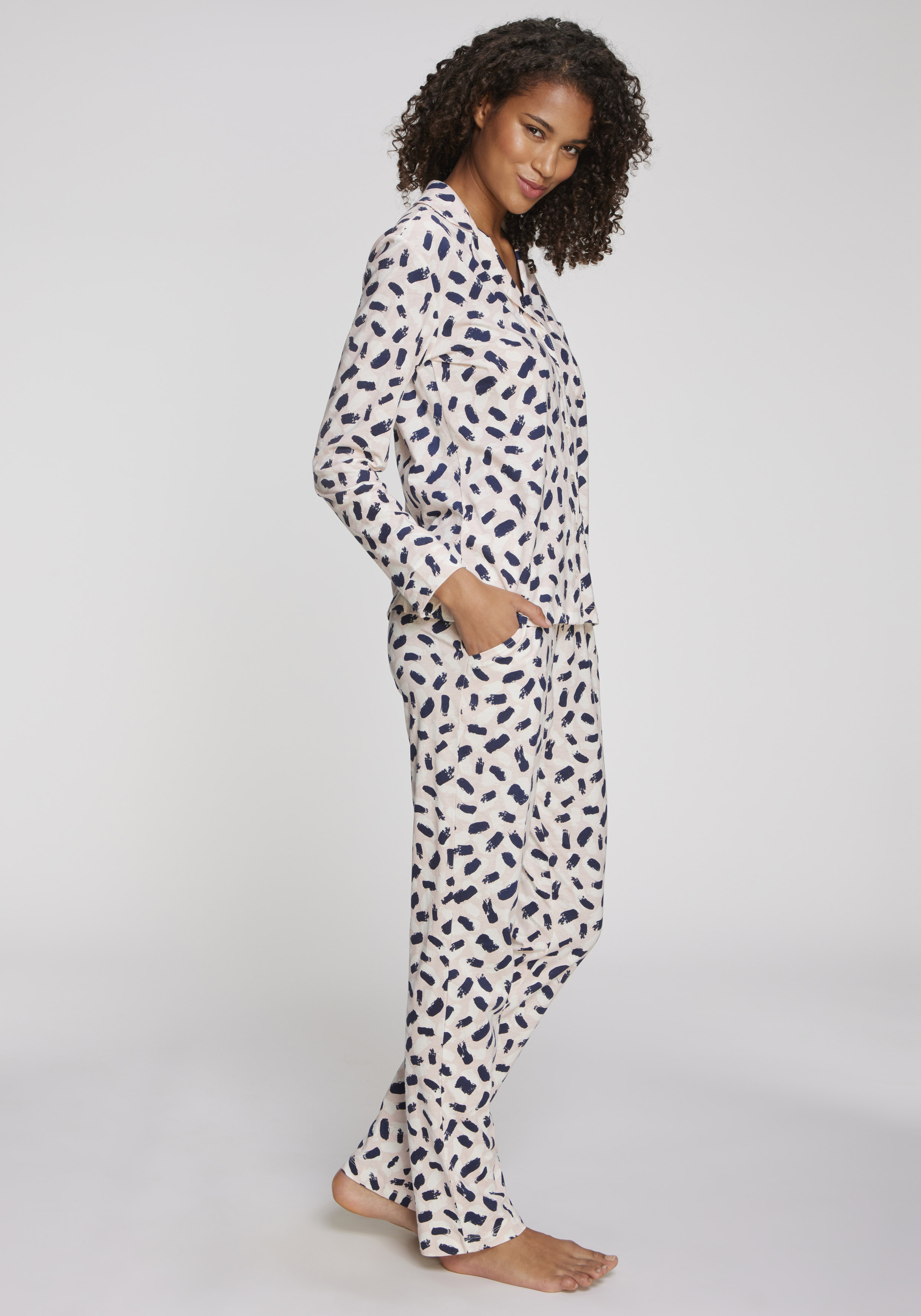 Thumbnail - s.Oliver Pyjamaoberteil 1-teilig, mit schönem Alloverdruck