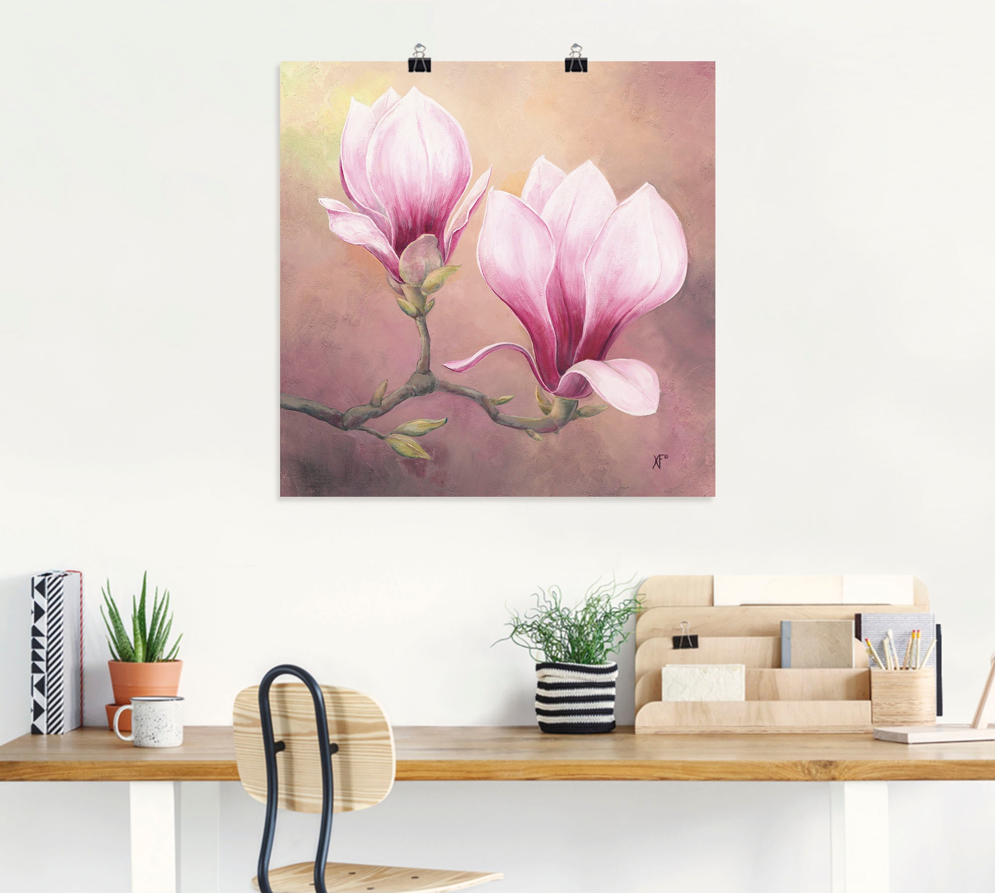 Artland Wandbild "Späte Magnolie", Blumenbilder, (1 St.), als Alubild, Lein günstig online kaufen