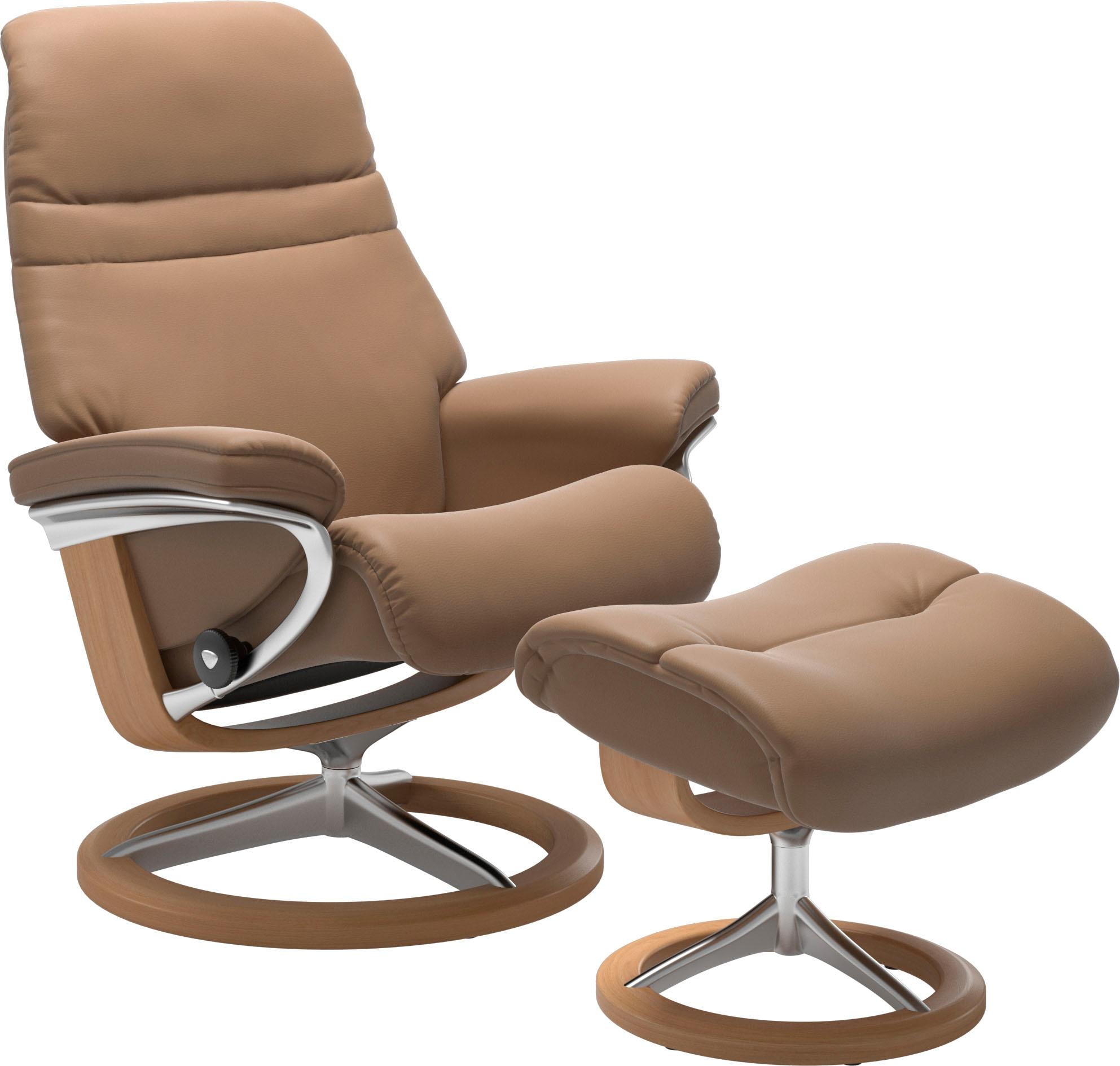Stressless Relaxsessel "Sunrise" mit Signature Base, Größe M, Gestell Eiche, in 2 Bezugsqualitäten lieferbar
