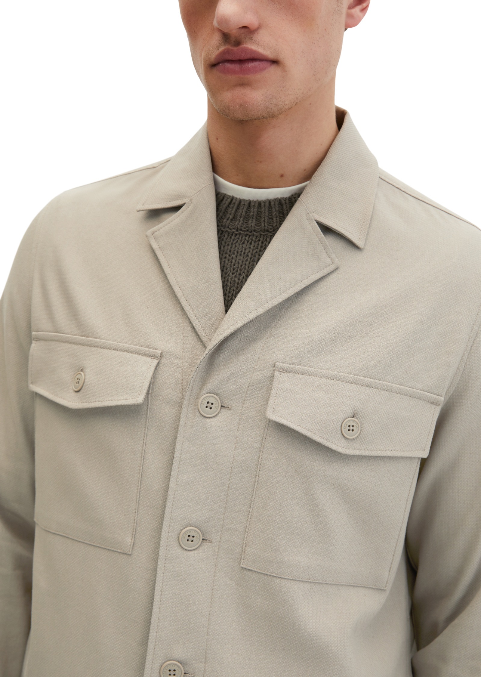 Marc O'Polo Kurzjacke »aus weichem Funktionsleinen« ohne Kapuze