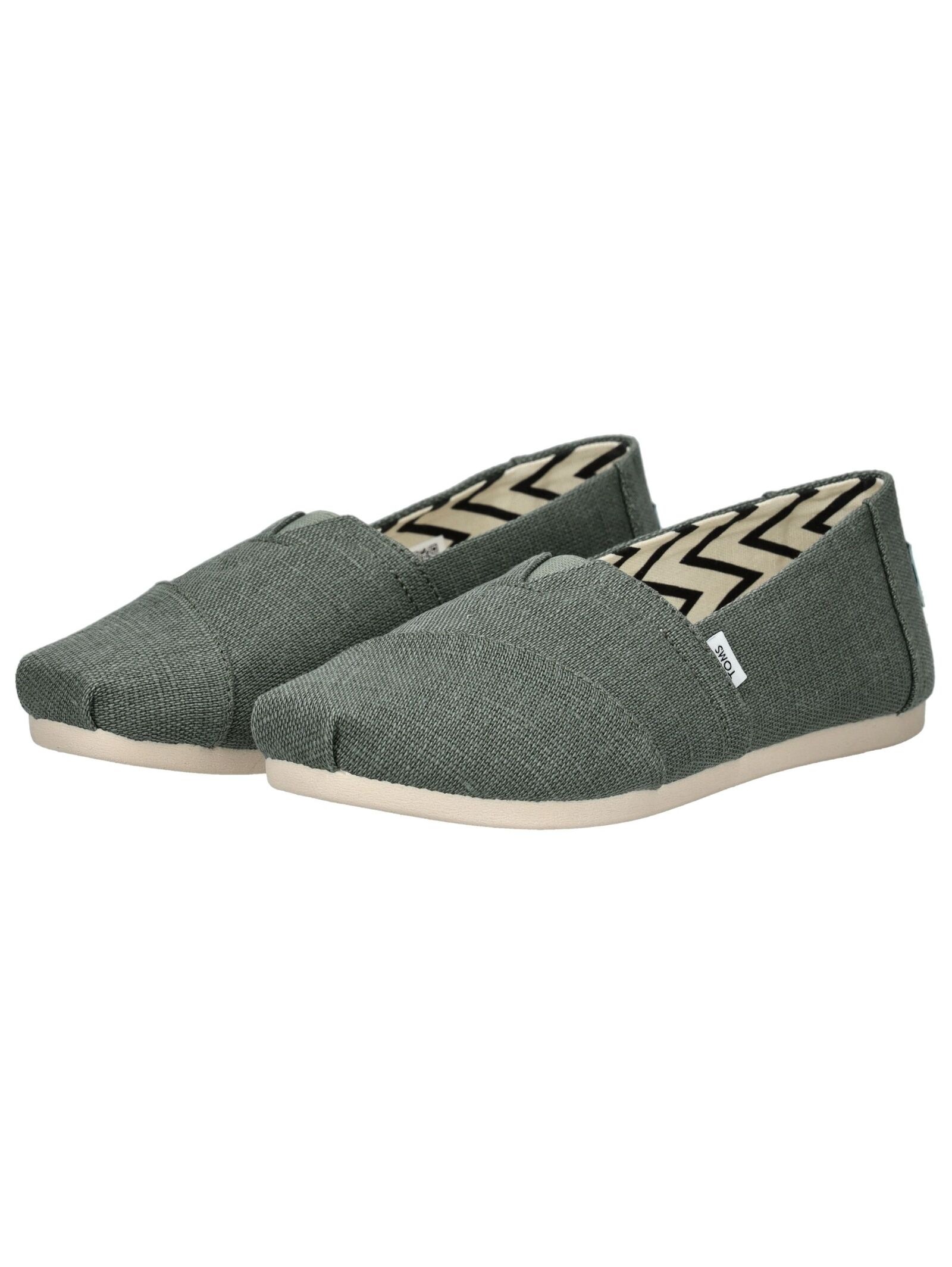 Slipper TOMS "TOMS Slipper Textil", Damen, Gr. 41, grün, Textil, Schuhe Slipper 3