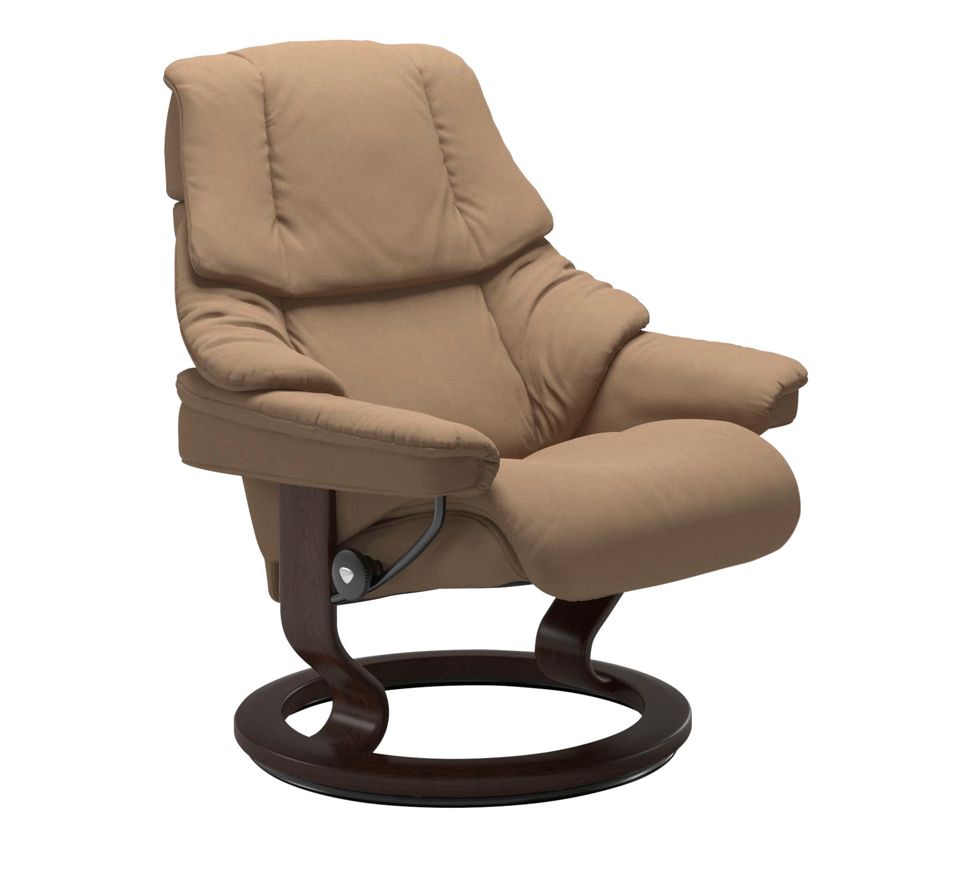 Stressless® Relaxsessel »Reno«, (Set, Relaxsessel mit Hocker), mit Hocker, mit Classic Base, Größe S, M & L, Gestell Braun