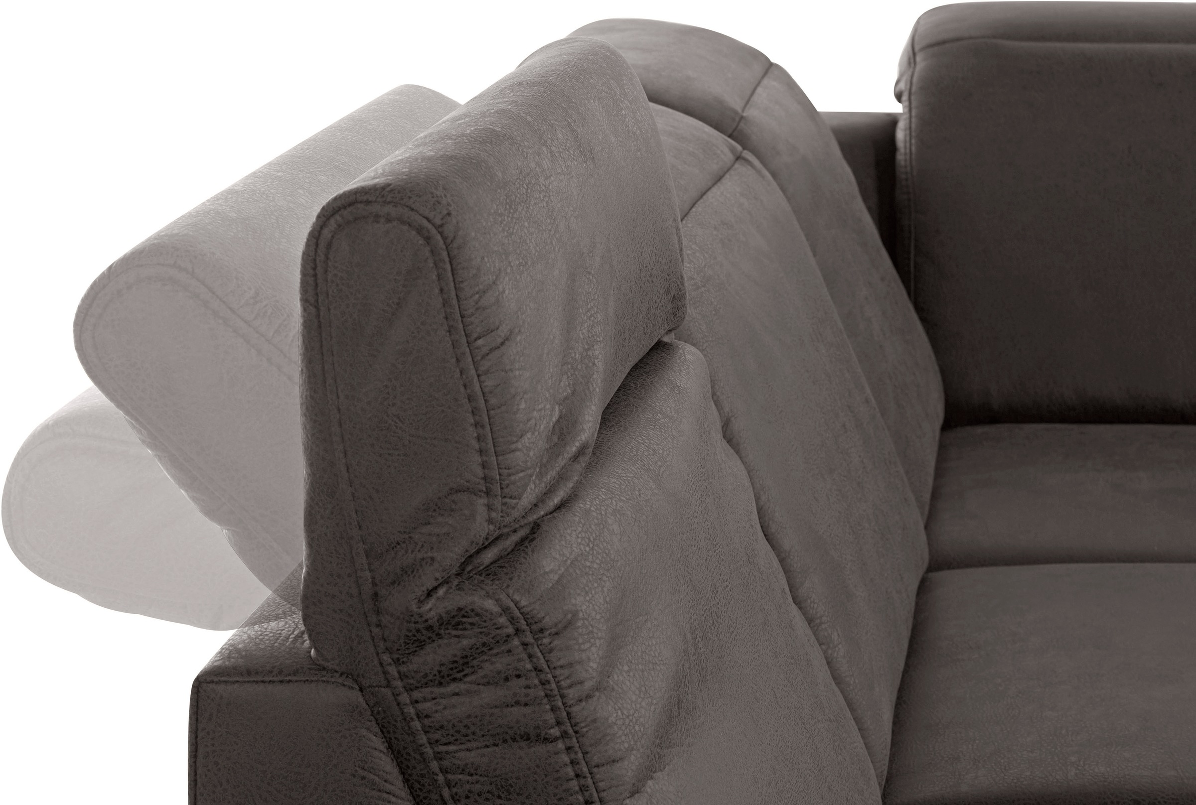 sit&more Ecksofa »Darwin L-Form«, inklusive Federkern, wahlweise mit Kopfteilverstellung, Bettfunktion