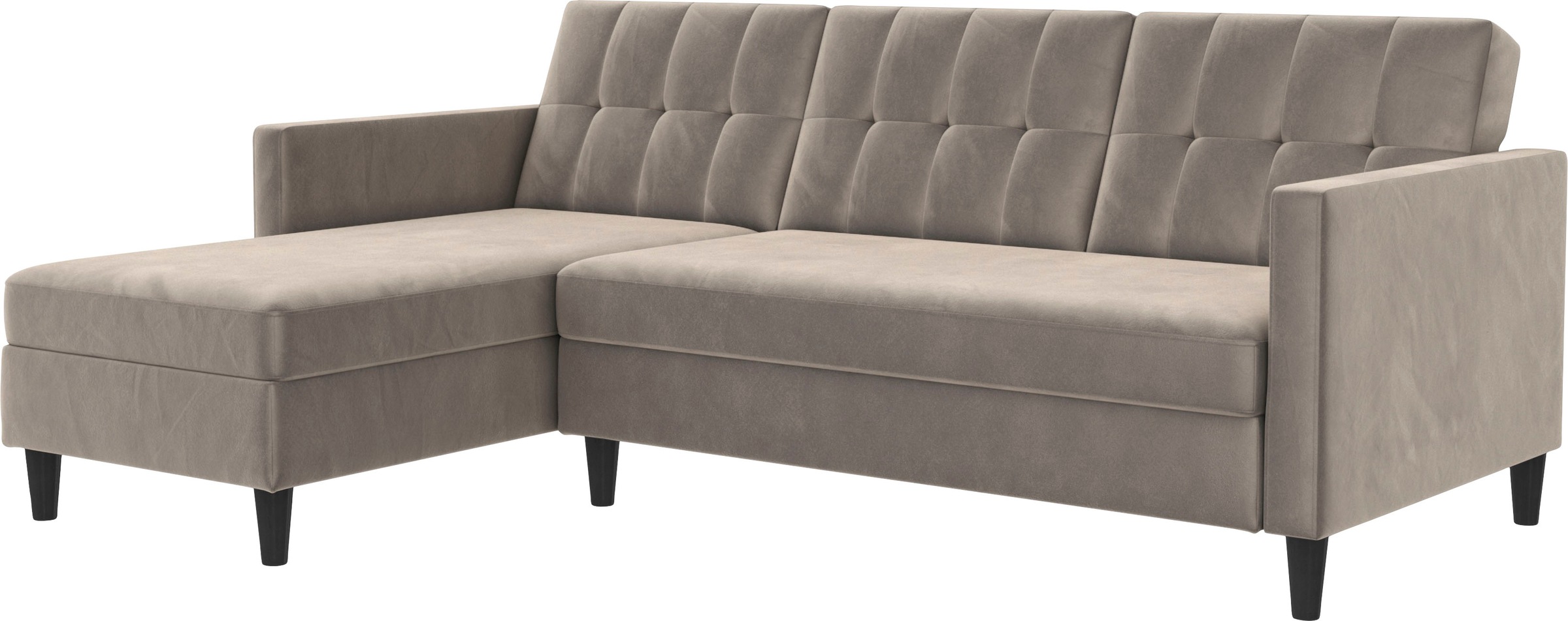 Dorel Home Ecksofa "Hartford II" mit Bettfunktion und Stauraum, Recamiere b günstig online kaufen