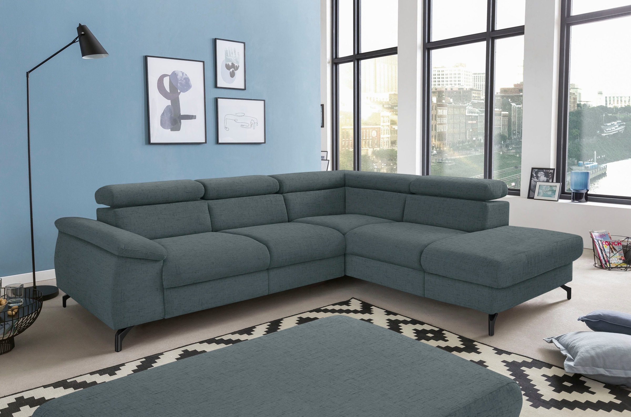COTTA Polstergarnitur "Kitty L-Form, B: 249 bzw. 100 cm (Set: Ecksofa & Hoc günstig online kaufen