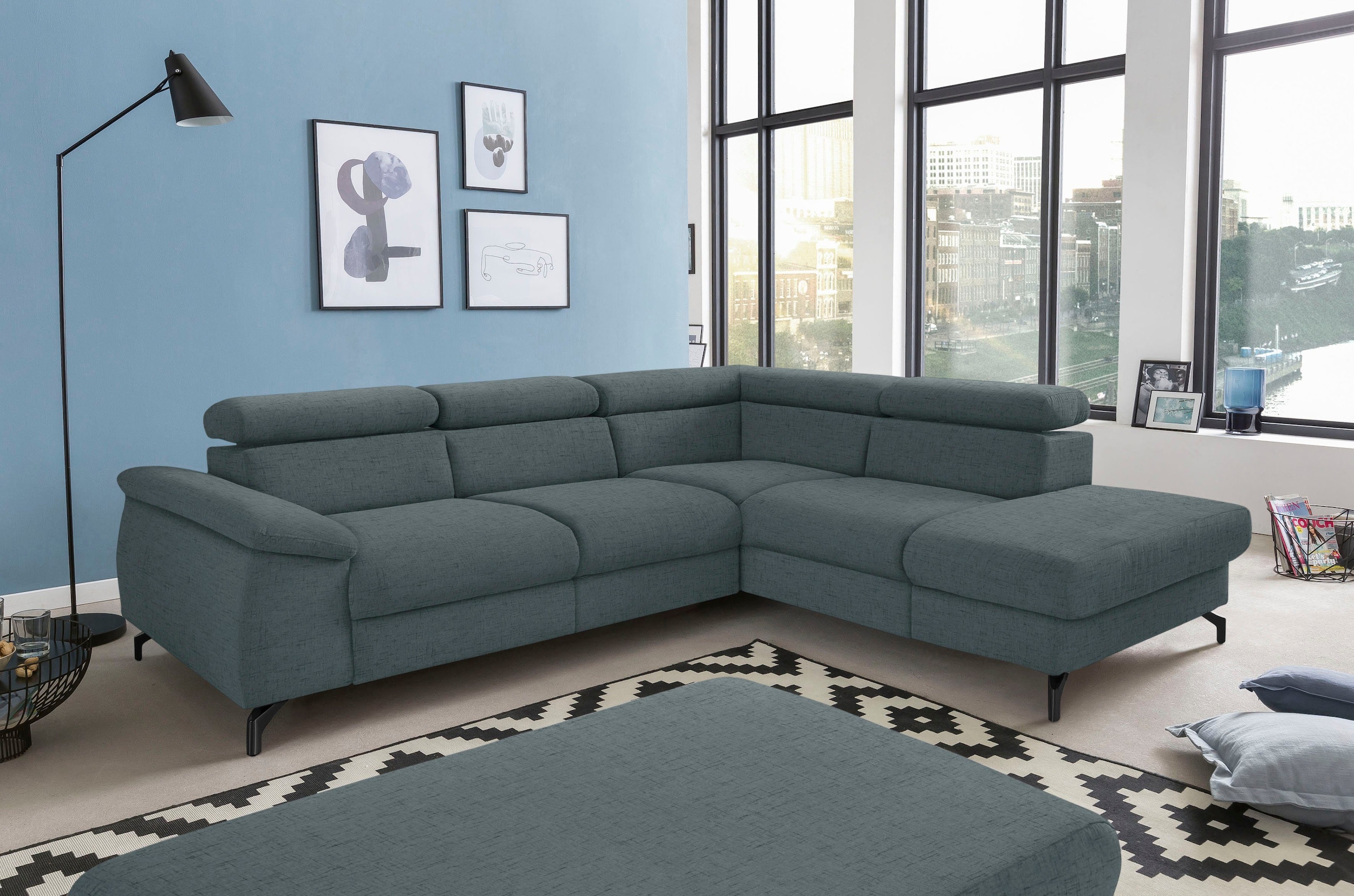 COTTA Polstergarnitur "Komaris L-Form", (Set), Set bestehend aus: Ecksofa m günstig online kaufen
