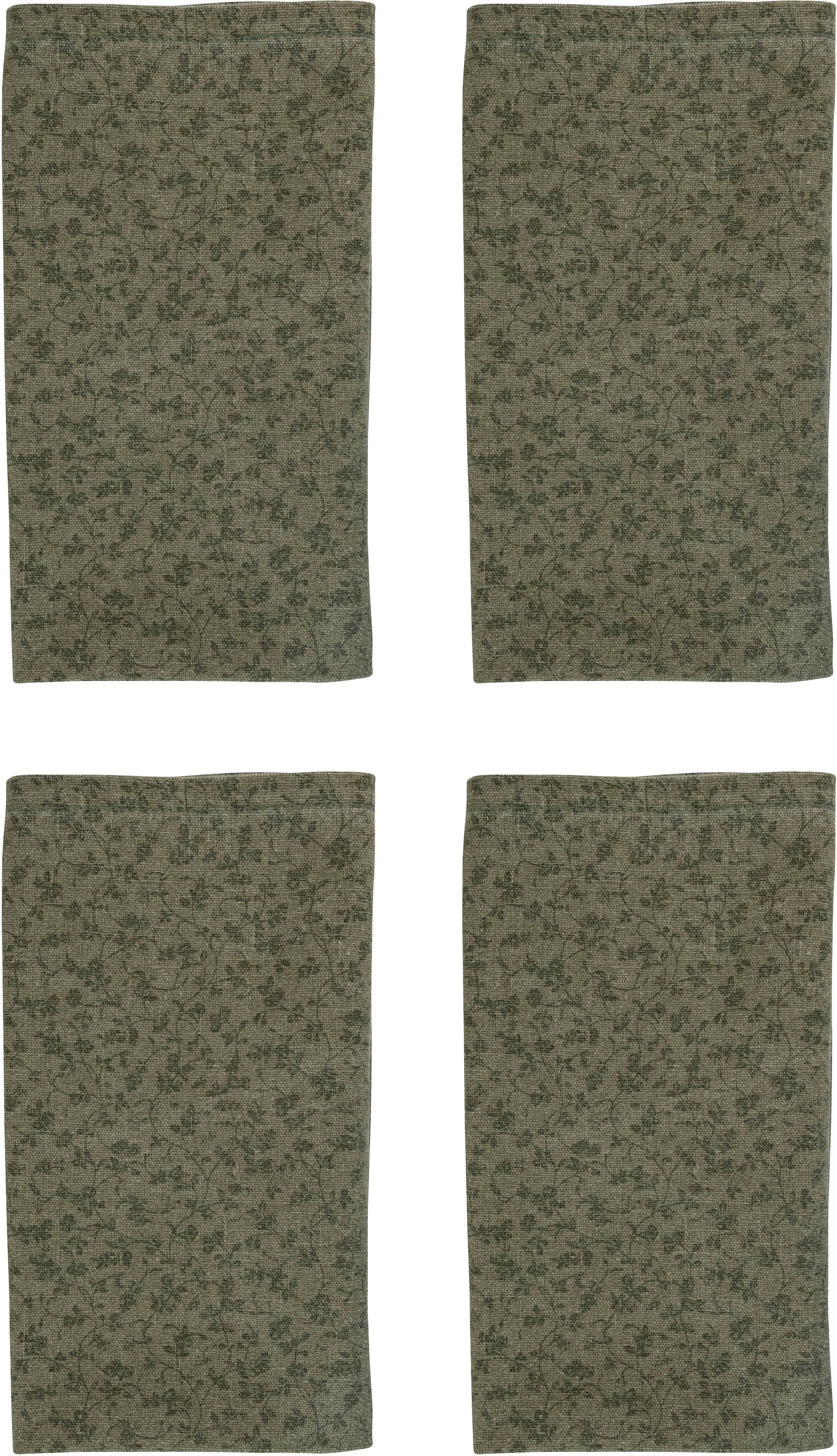 Stoffserviette »Wild Clematis, mit Blumenmotiv«, (Set, 4 St.), 45x45 cm